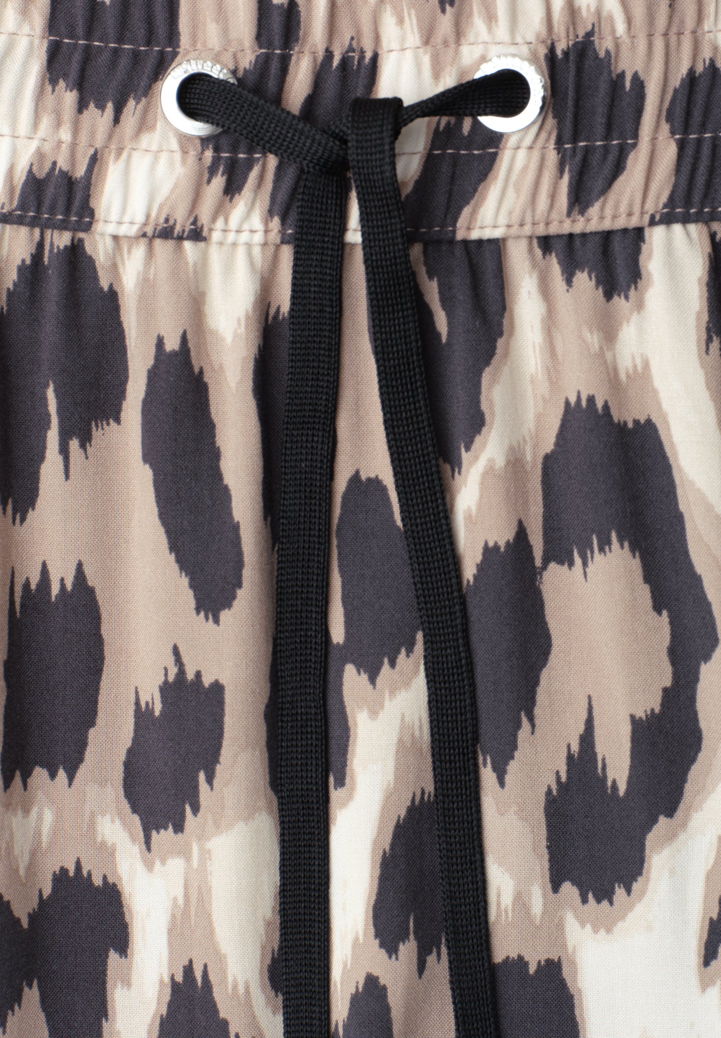 Street One - Midi-Rock mit Elastikbund und Print - Farbe: timeless beige
