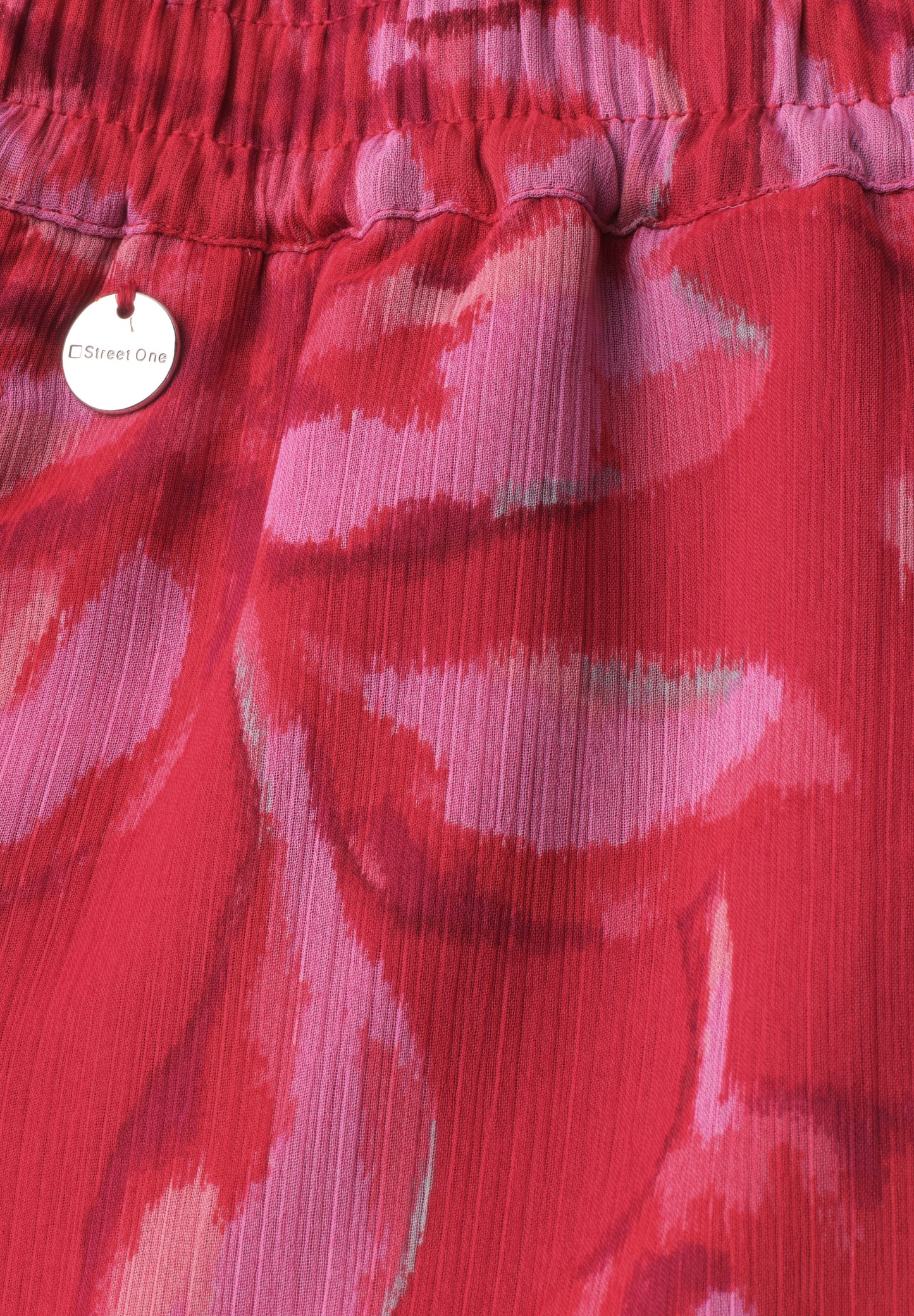 Street One - Maxi-Rock aus Chiffon mit Print - Farbe: salsa red