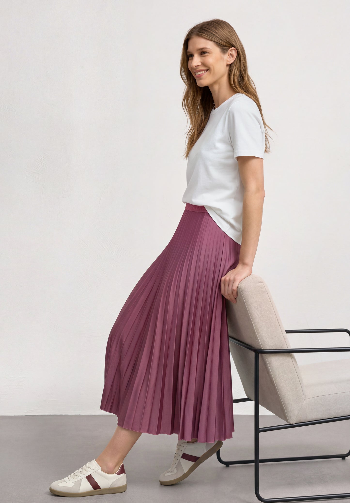 Street One - Midirock mit Struktur - Farbe: dark clouded blush