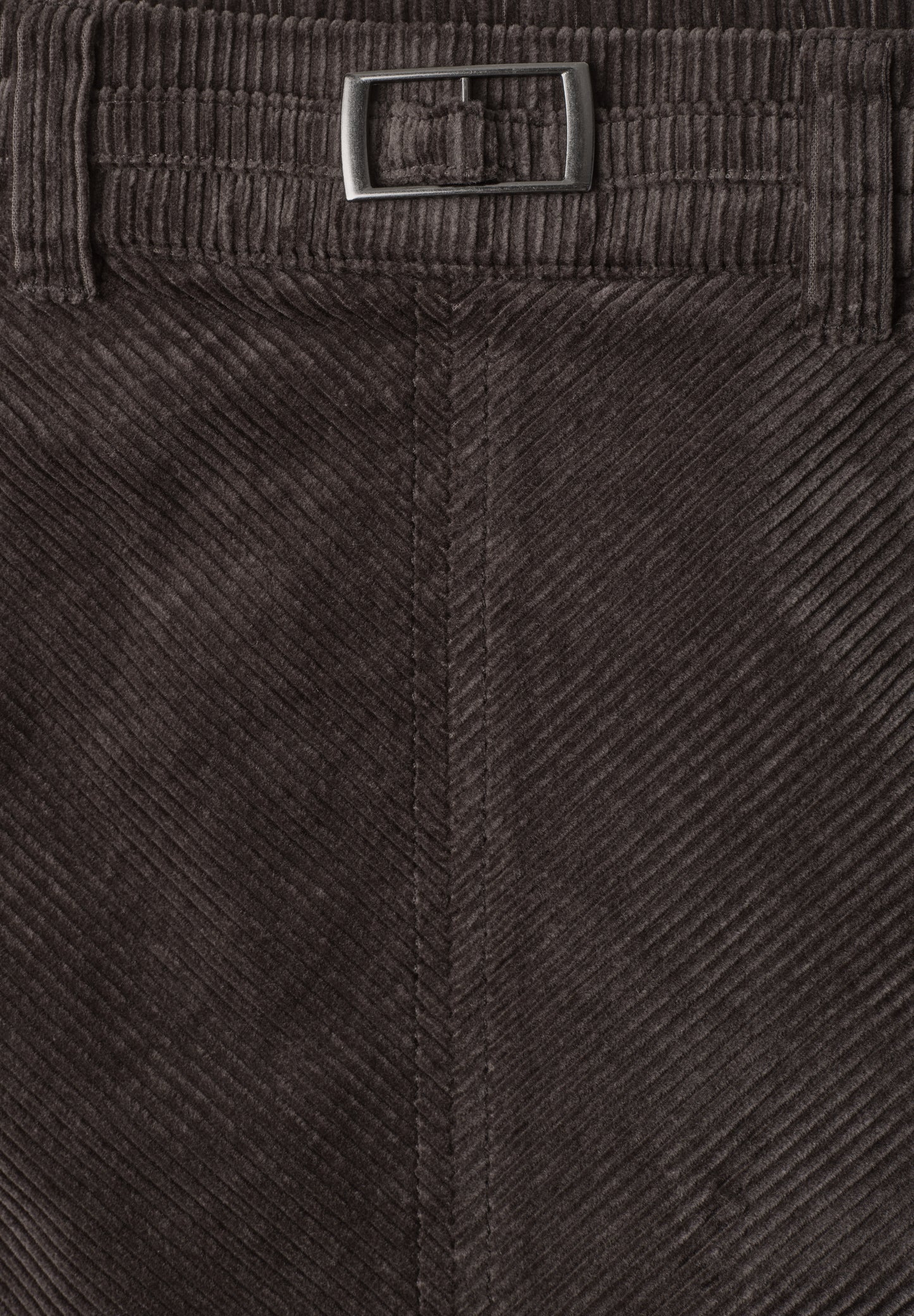 Street One - Knielager Cordrock mit Schnallendetail - Farbe: black coffee