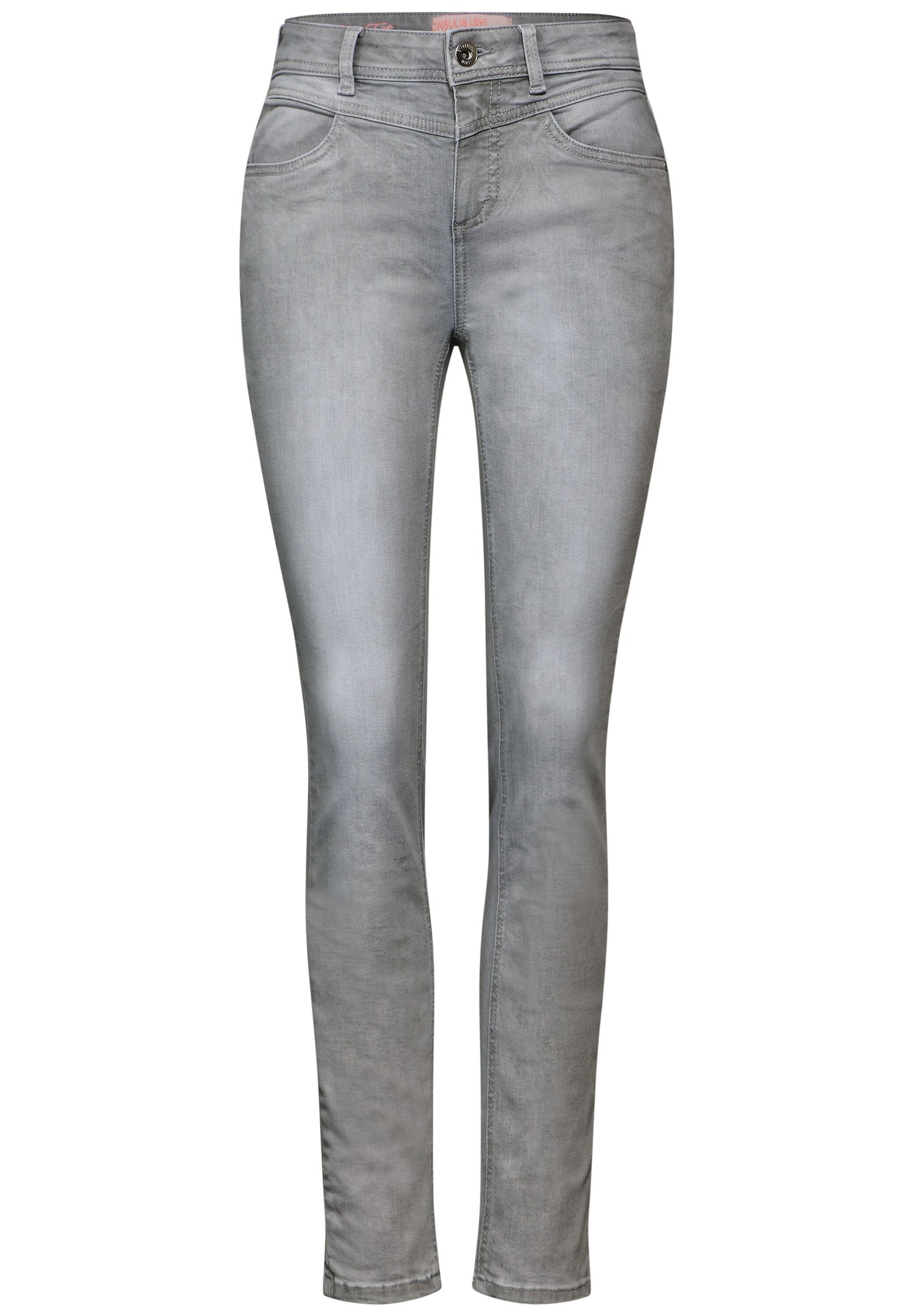 Street One - Graue Slim Fit Jeans Hose