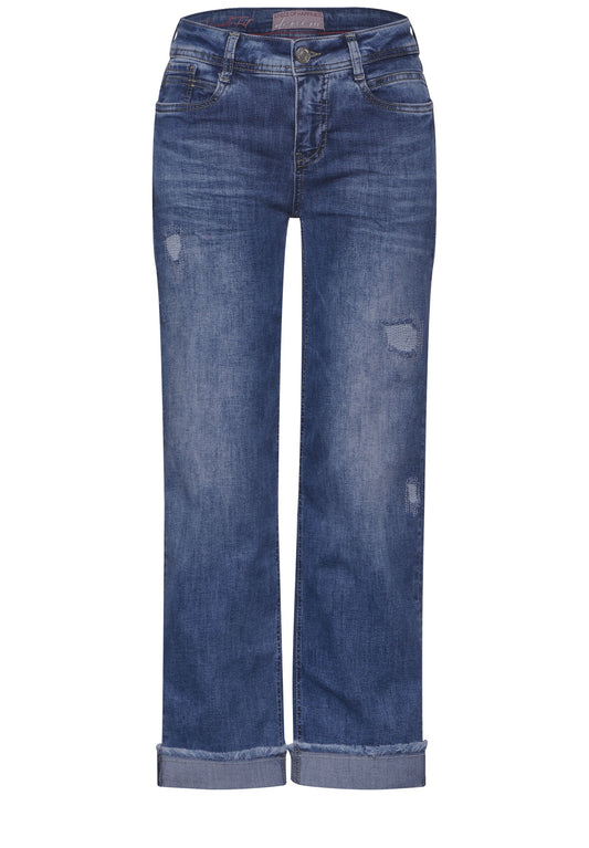 Street One - Straight Leg Jeans - authentic indigo wash