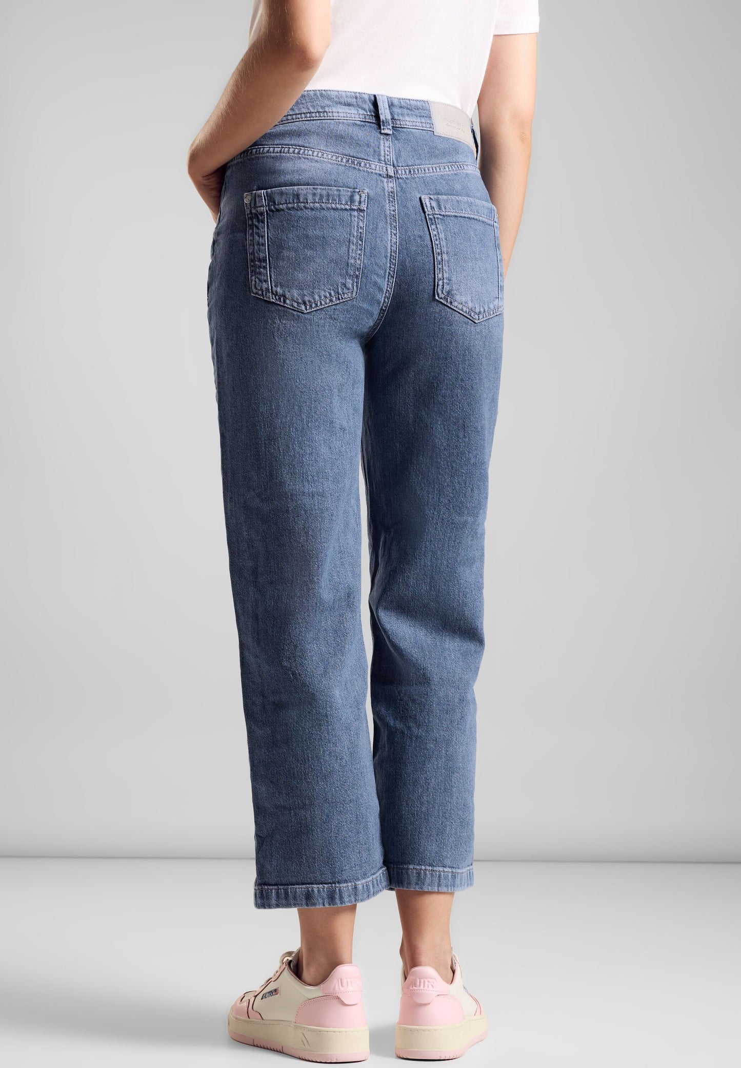 Street One - Straight Leg Jeans Hose - blau