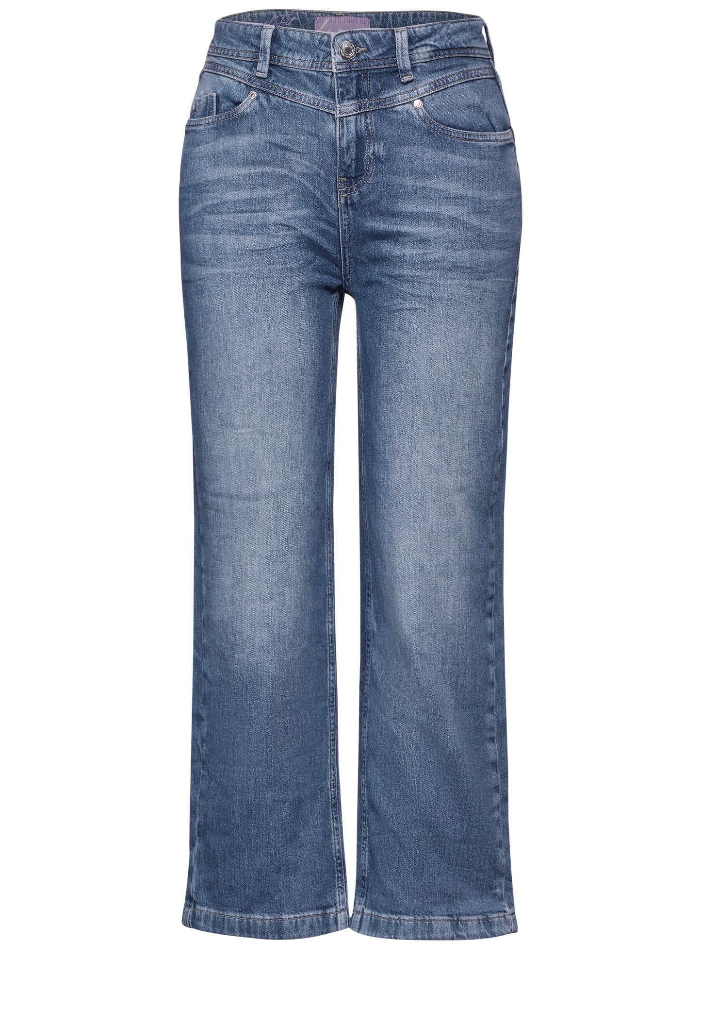 Street One - Straight Leg Jeans Hose - blau