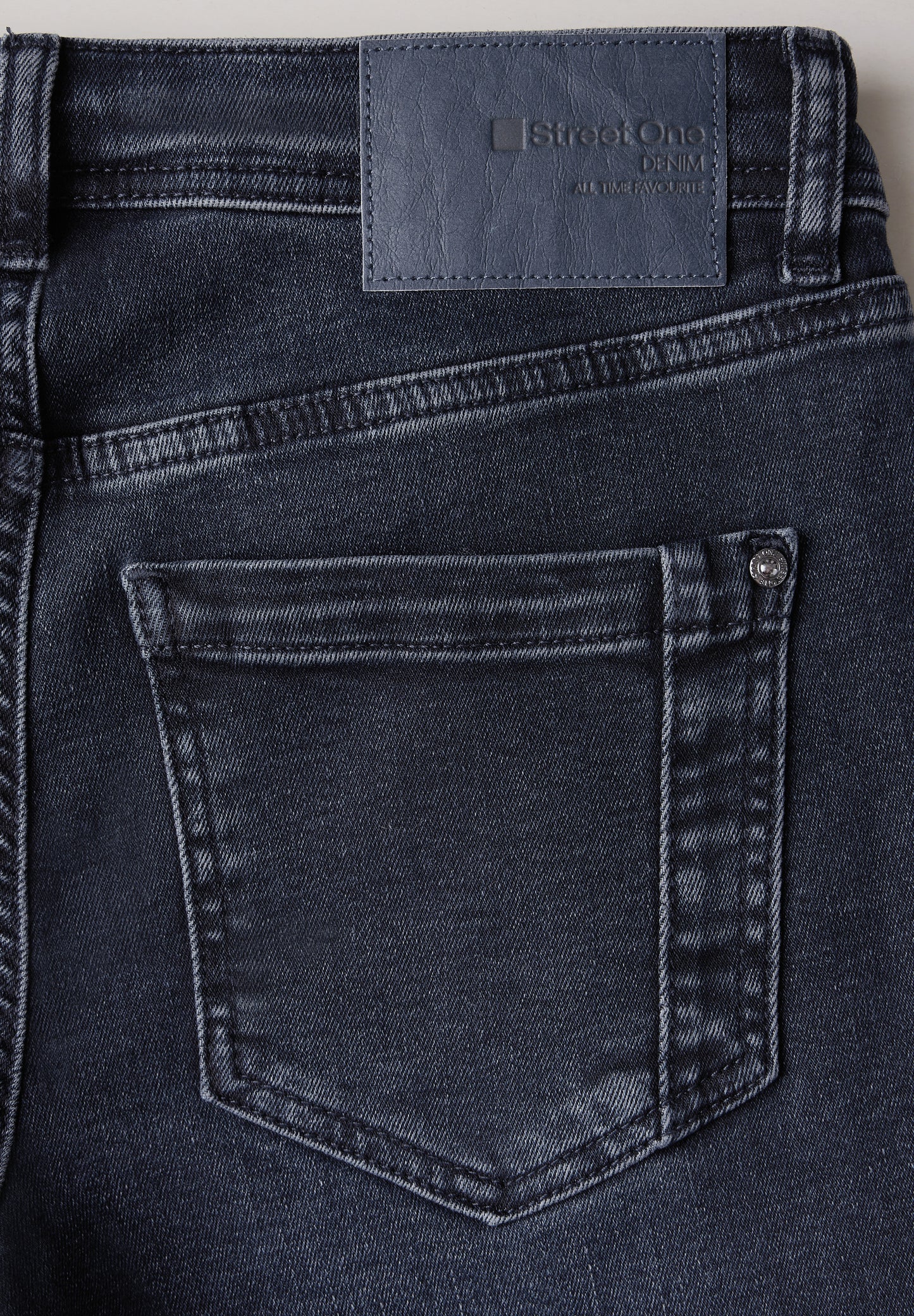 Street One Thermo Jeans - Farbe: blue black used wash