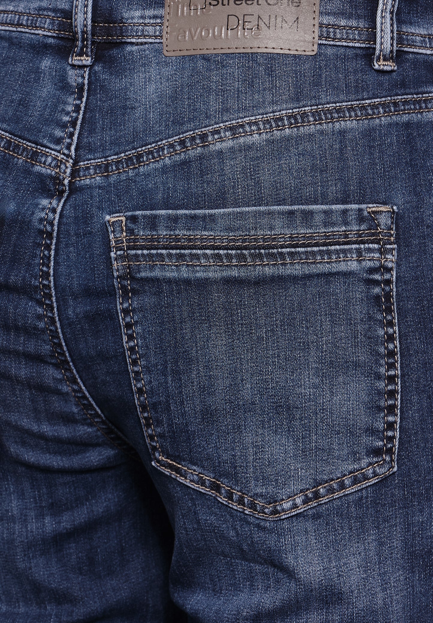 Street One Jeans mit Straight Legs - Farbe: authentic indigo wash