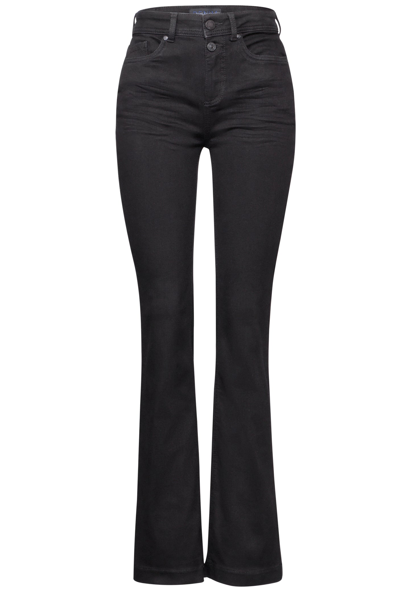 Street One Damen Bootcut Jeans – Farbe: schwarz gewaschen