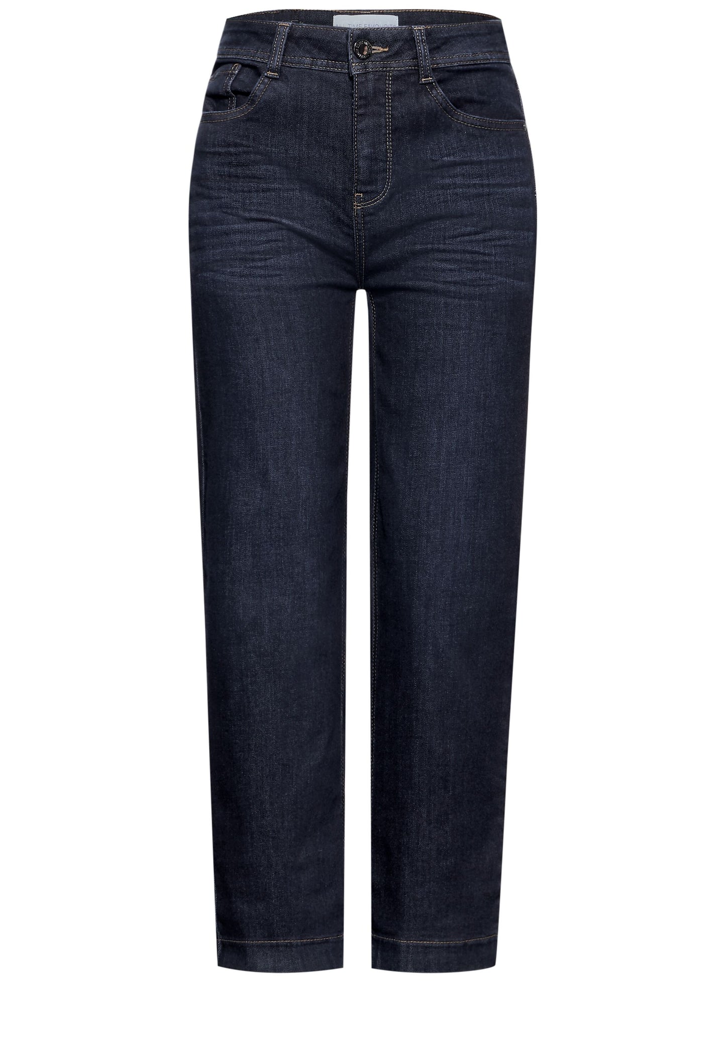 Street One - Straight Leg Jeans - dark blue soft wash