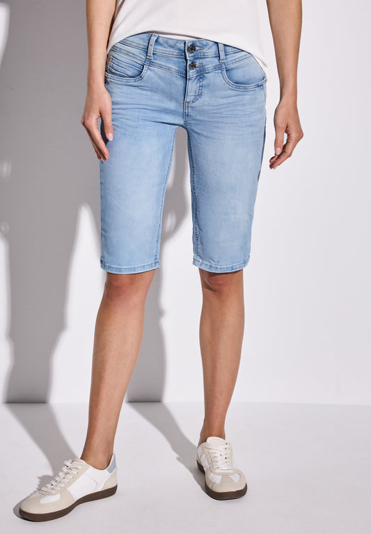 Street One Bermuda Jeans - Farbe: Light Blue Random Washed
