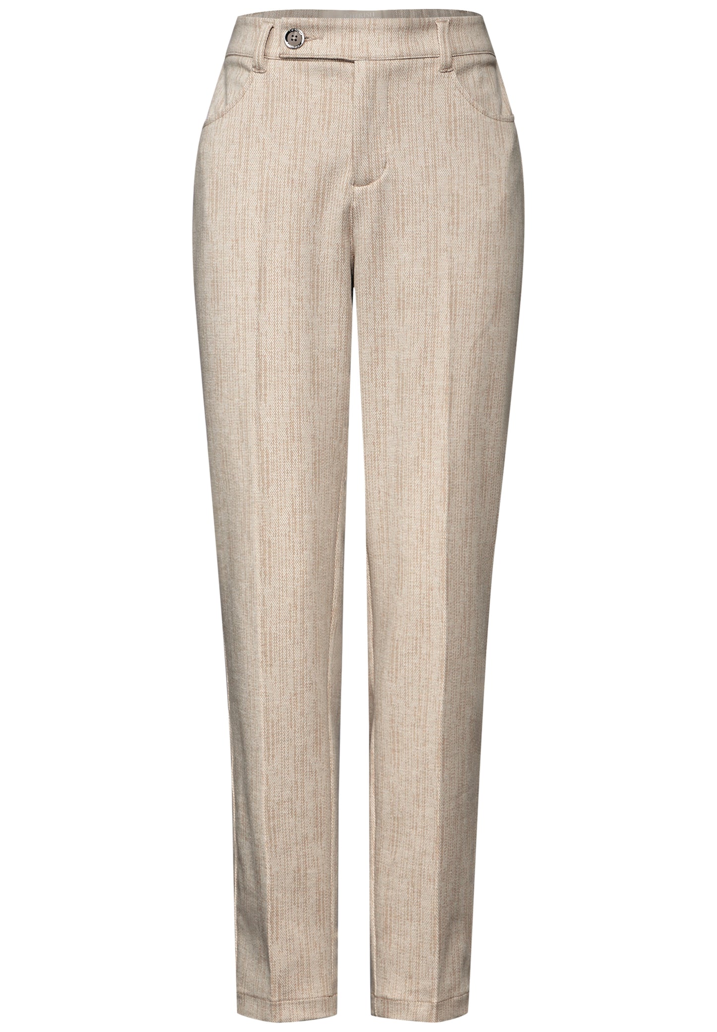 Chino mit Knopfdetail - Farbe: honey sand mel.