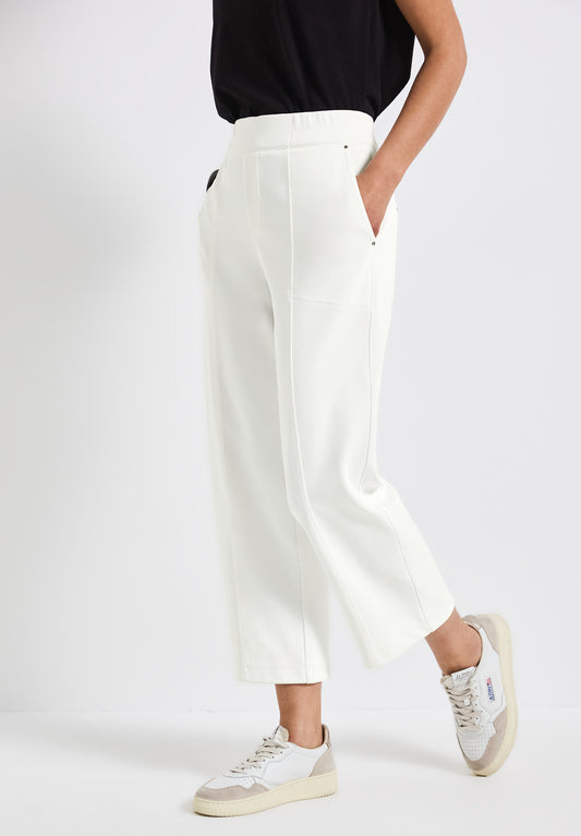 Street One Straight Leg 7/8 Twill-Hose - Farbe: off white
