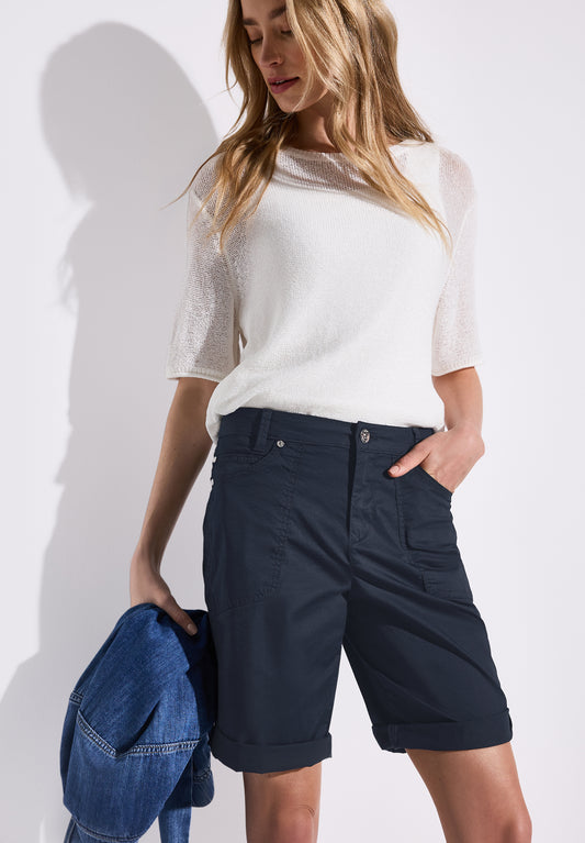 Street One Bermuda mit Turn-Up - Farbe: deep blue