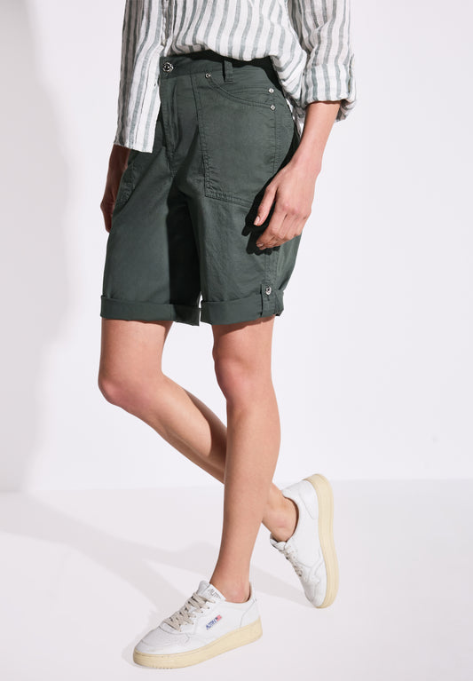 Street One Bermuda mit Turn-Up - Farbe: marshy green