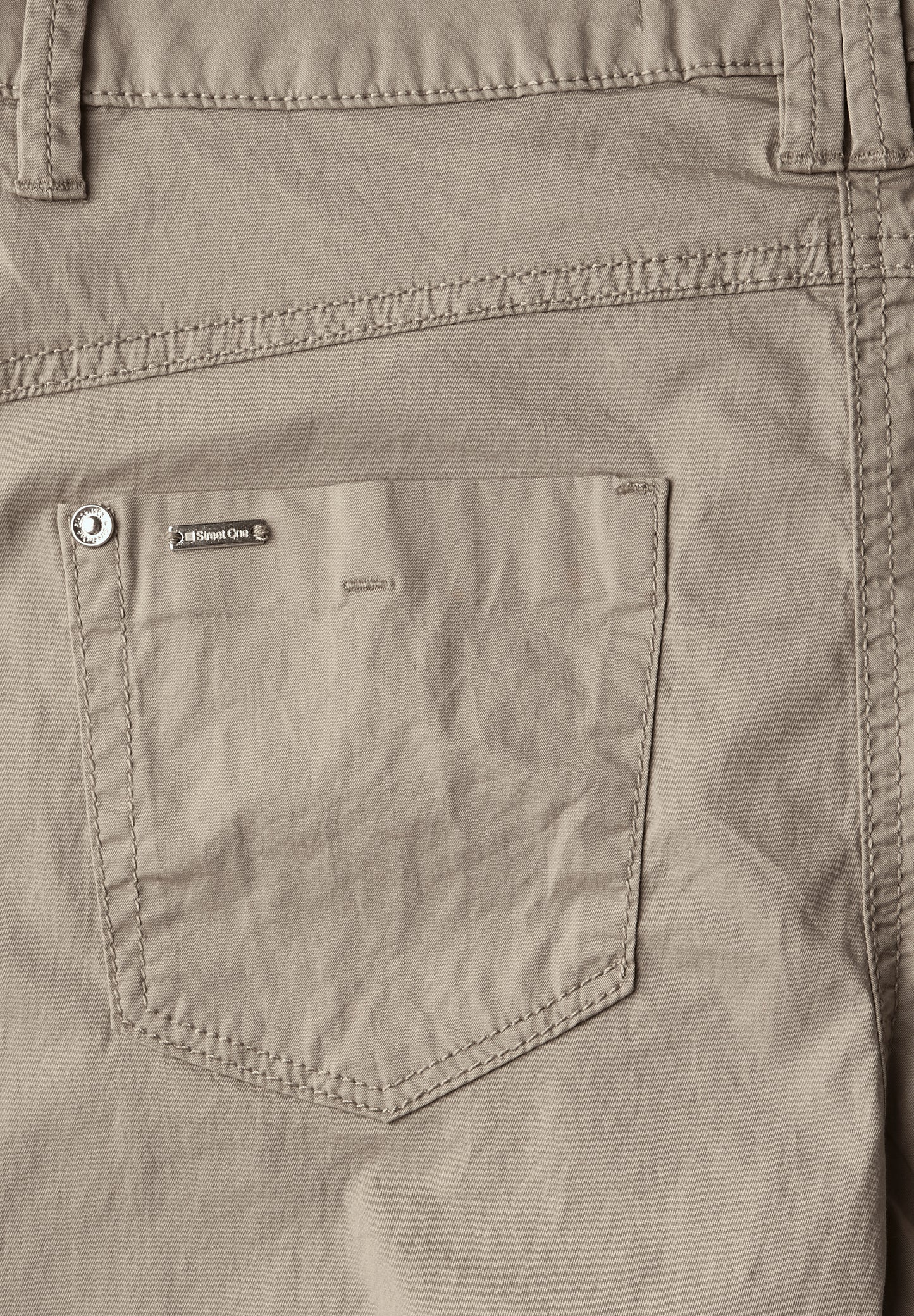 Street One Bermuda mit Turn-Up - Farbe: buff grey