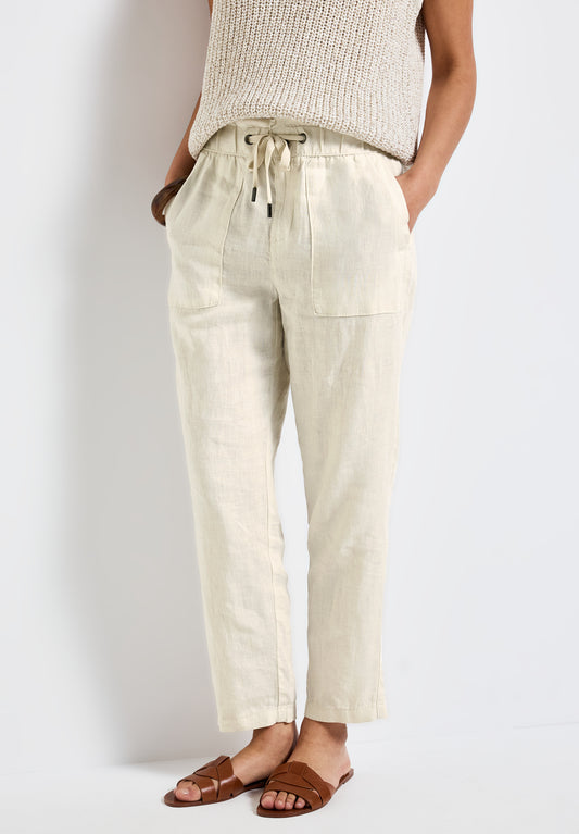 Street One Paperbag Hose - Farbe: moonstone sand
