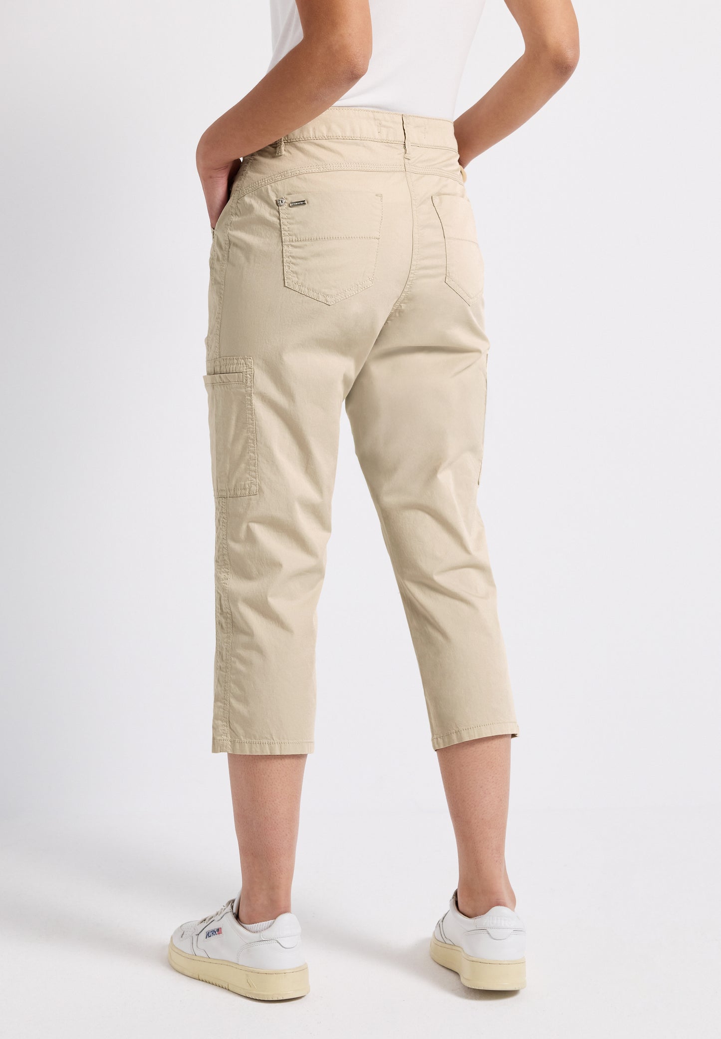 Street One 3/4 Satin Hose mit Taschen - Farbe: barley beige