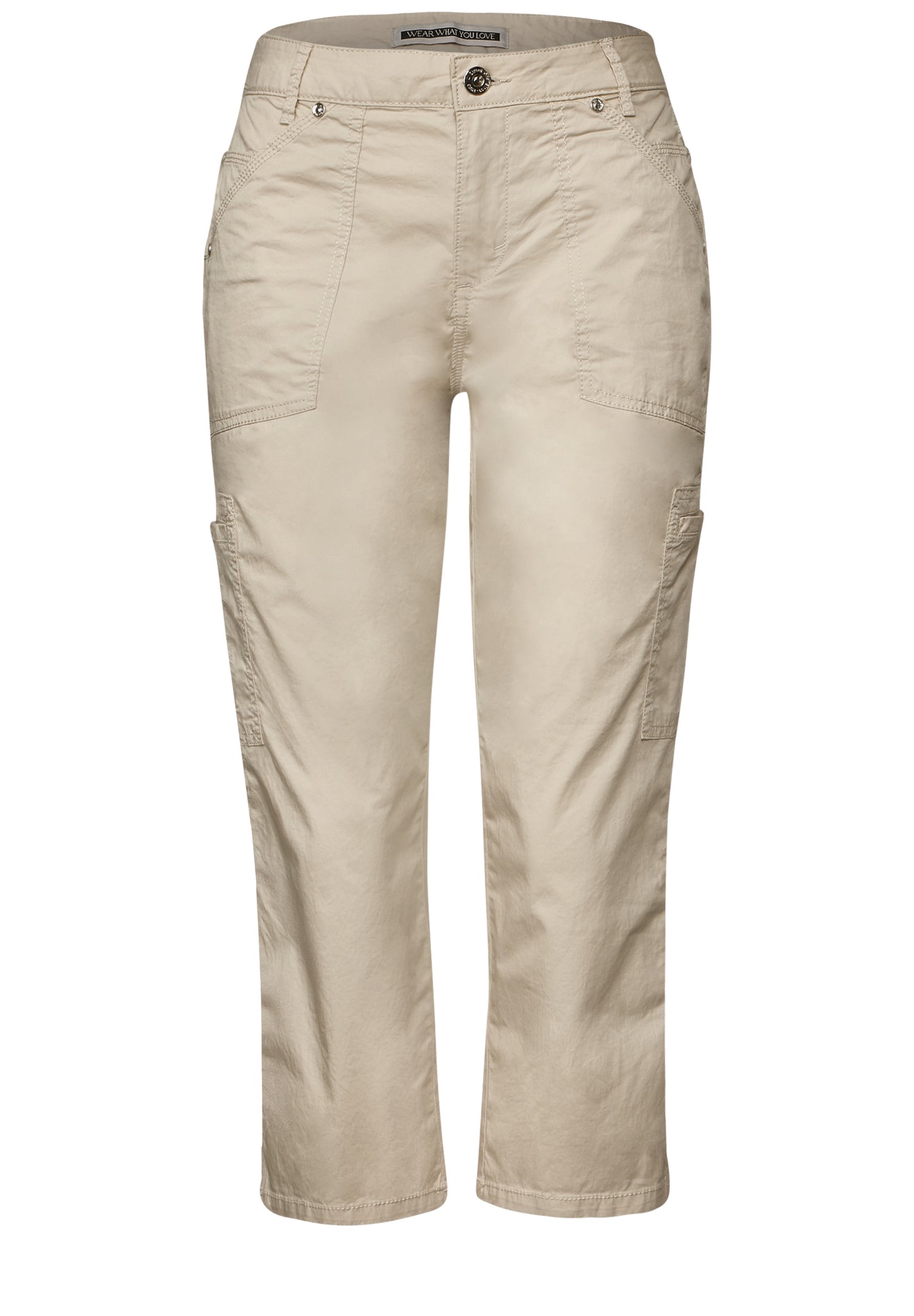 Street One 3/4 Satin Hose mit Taschen - Farbe: barley beige