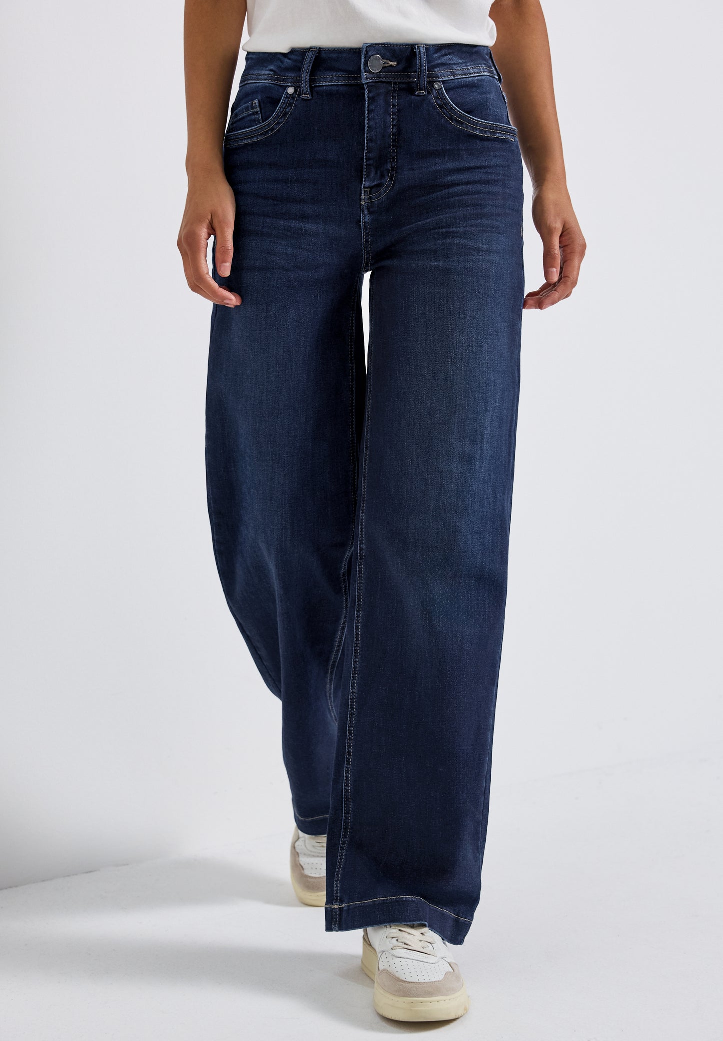 Street One Wide Leg Jeans - Farbe: deep indigo soft washed