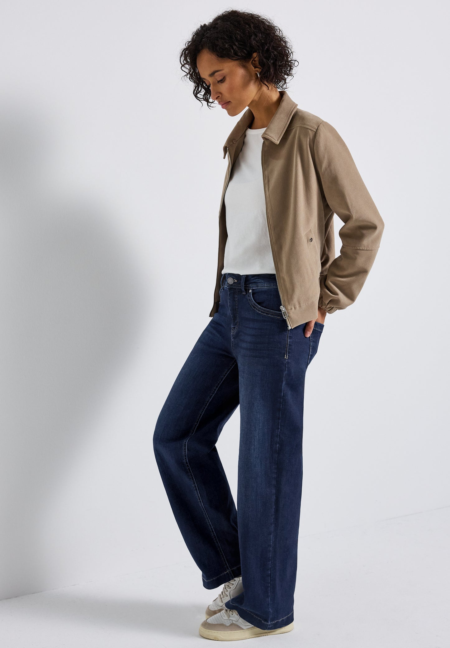 Street One Wide Leg Jeans - Farbe: deep indigo soft washed