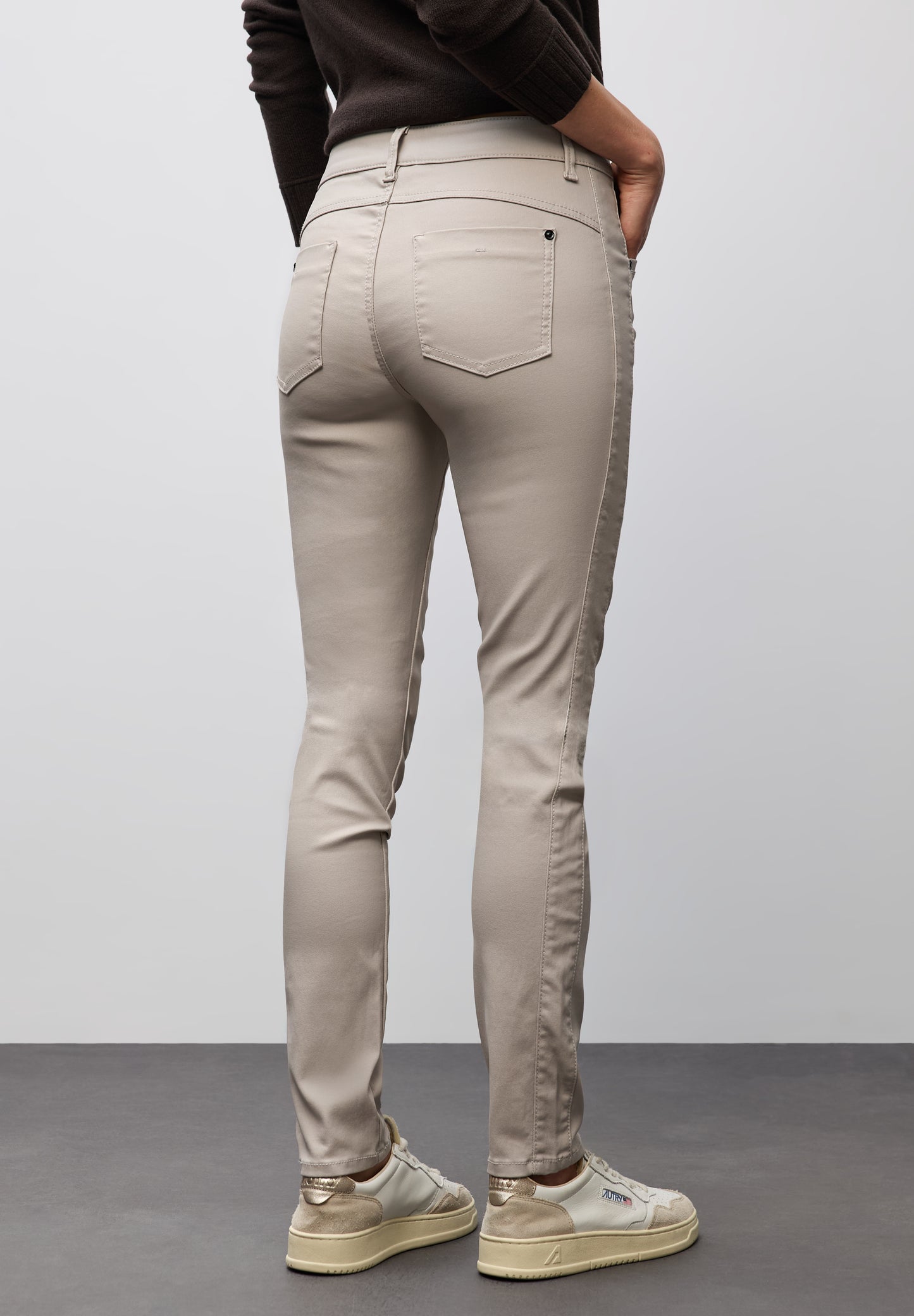 Street One Slim Fit Coated Hose - Farbe: dark moonstone sand