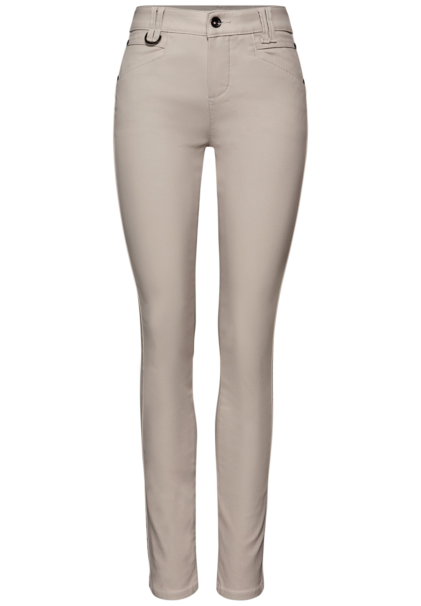 Street One Slim Fit Coated Hose - Farbe: dark moonstone sand