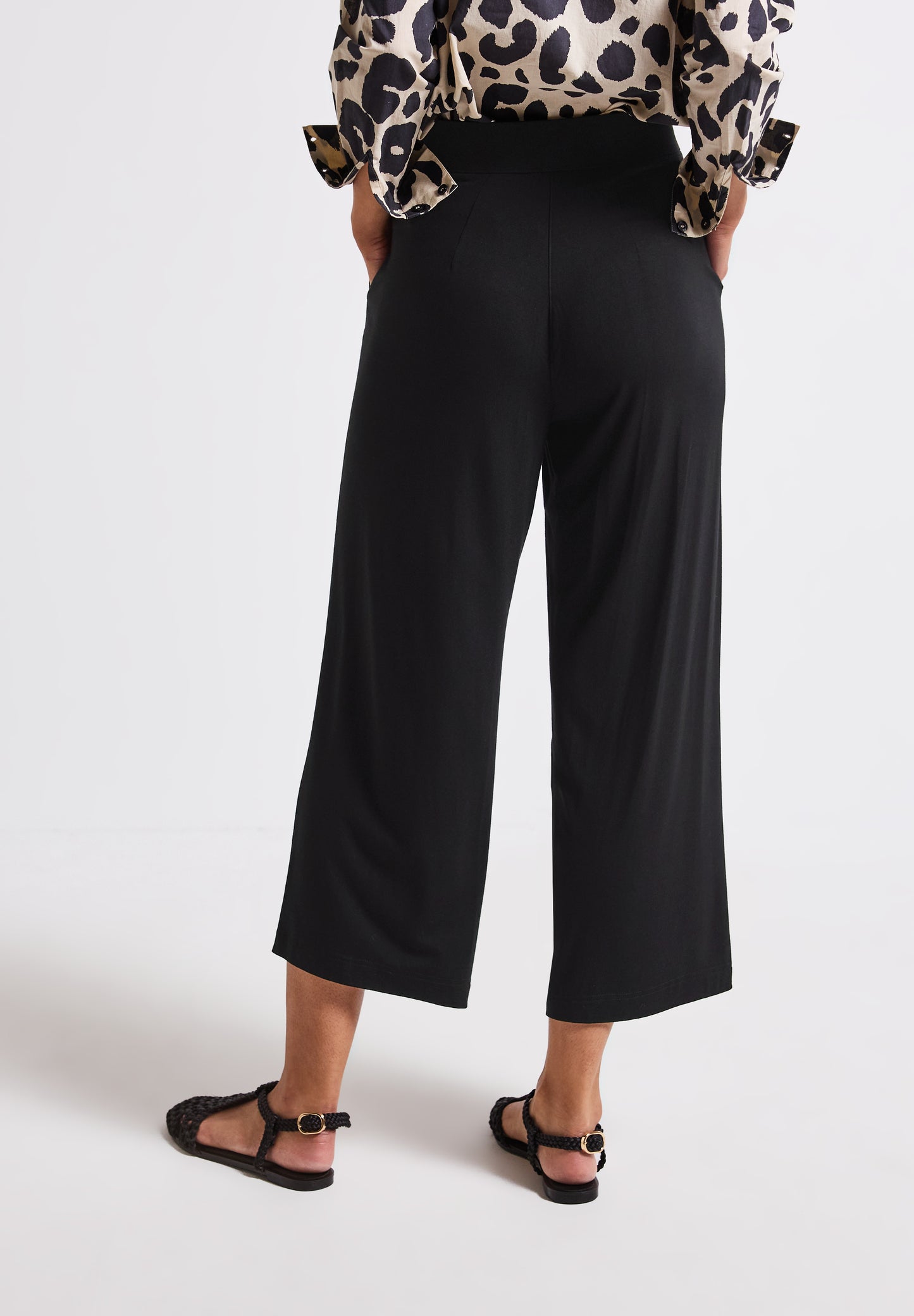 Street One Wide Leg Jersey-Hose - Farbe: Black