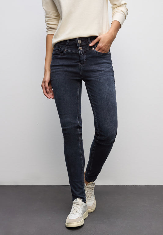Street One Slim Fit Jeans - Farbe: blue black washed