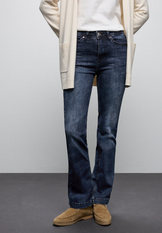 Street One Bootcut Jeans - Farbe: blue black random washed