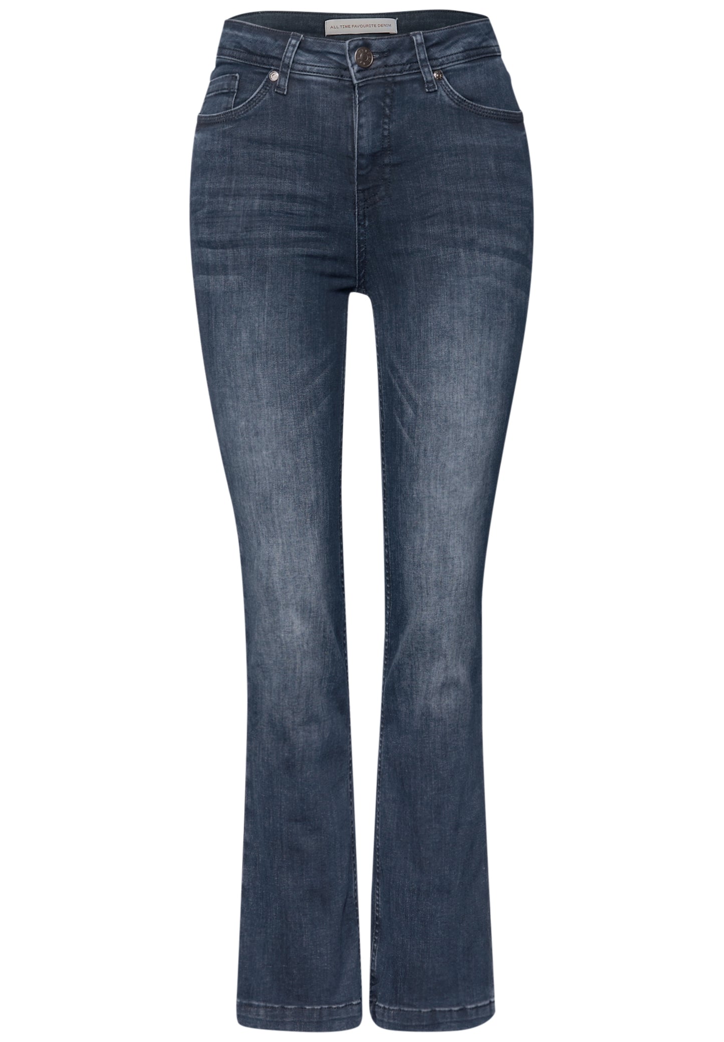 Street One Bootcut Jeans - Farbe: blue black random washed