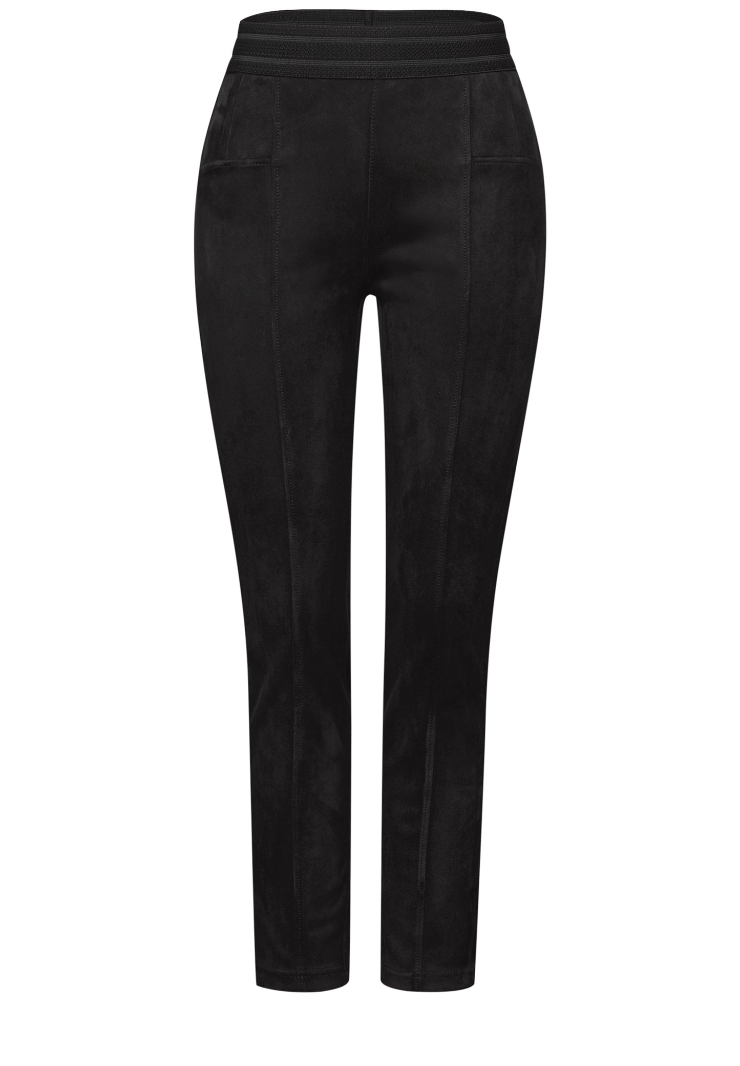 Street One Velours Hose - Farbe: Black