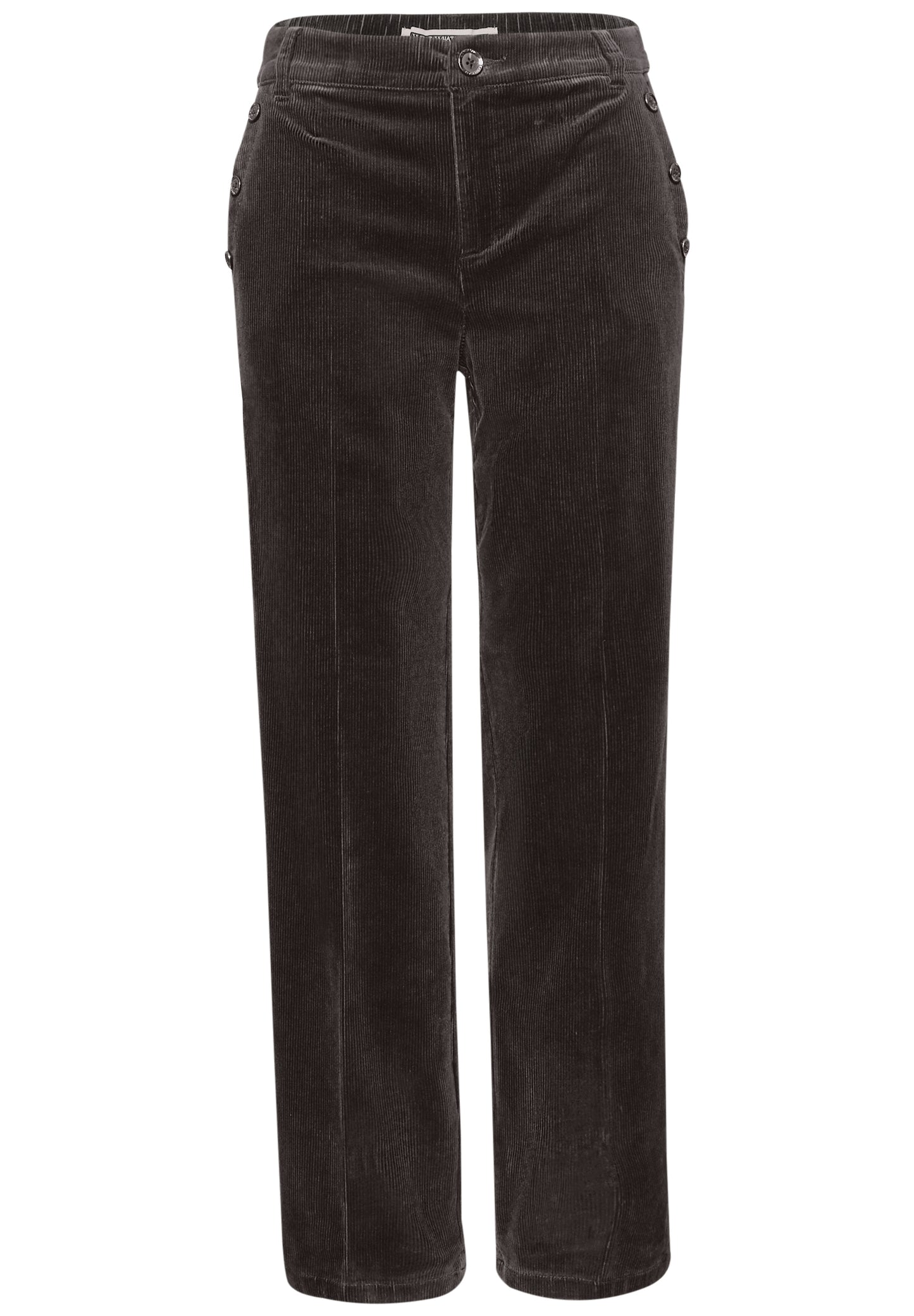 Street One Straight Leg Cordhose - Farbe: darkest brown