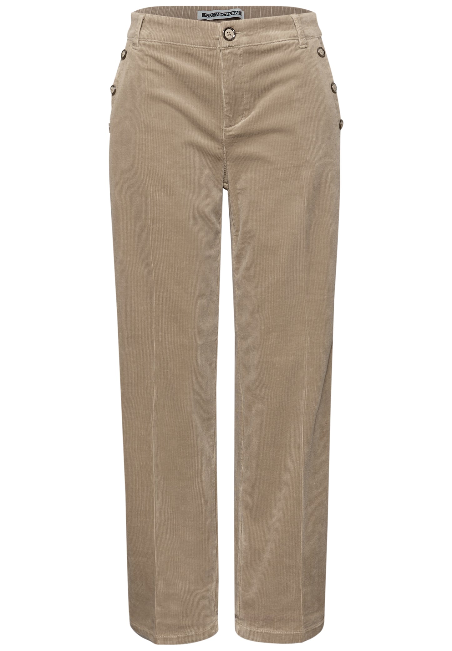 Street One Straight Leg Cordhose - Farbe: flowing beige