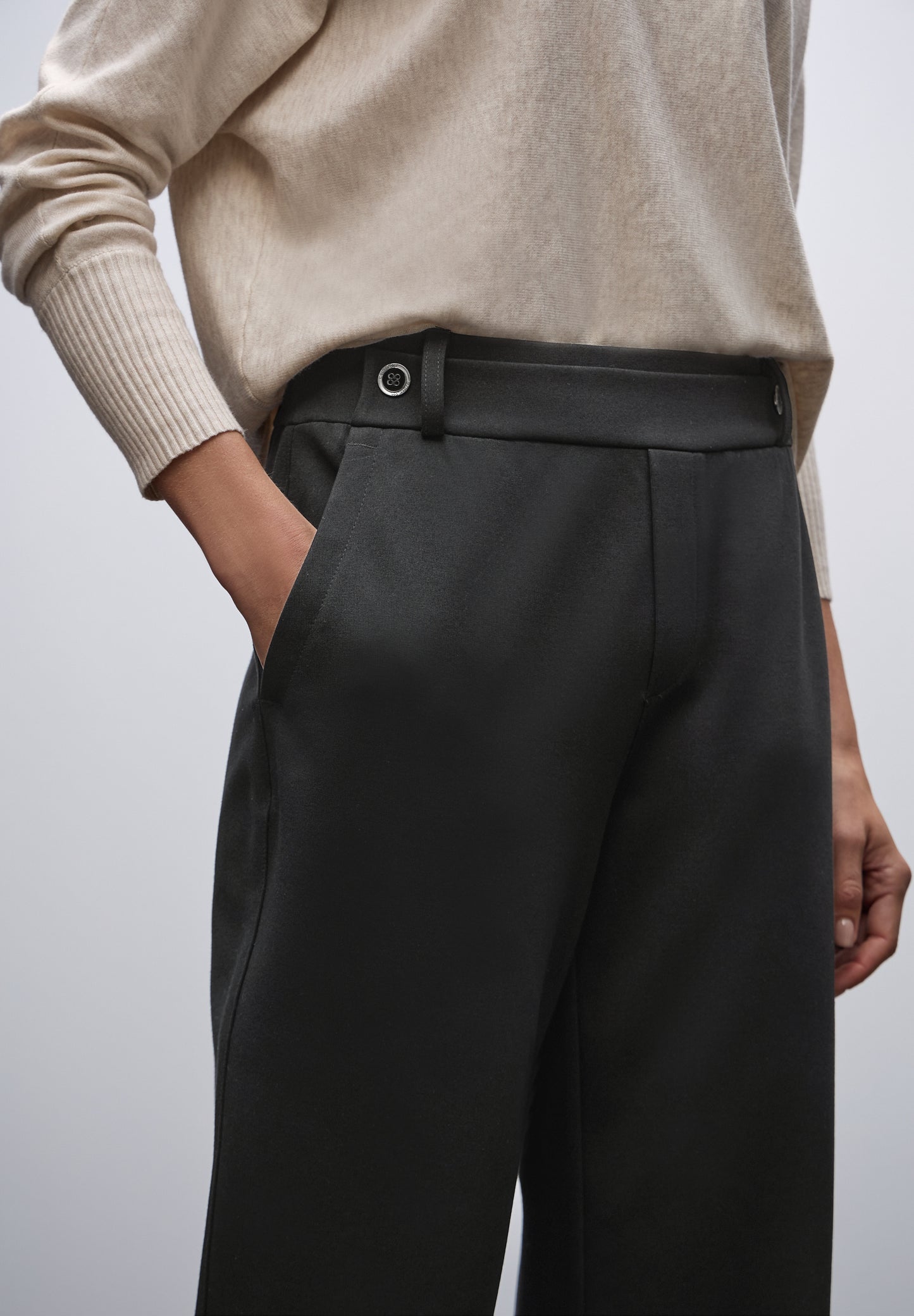 Street One Straight Leg Hose - Farbe: Schwarz (379658)