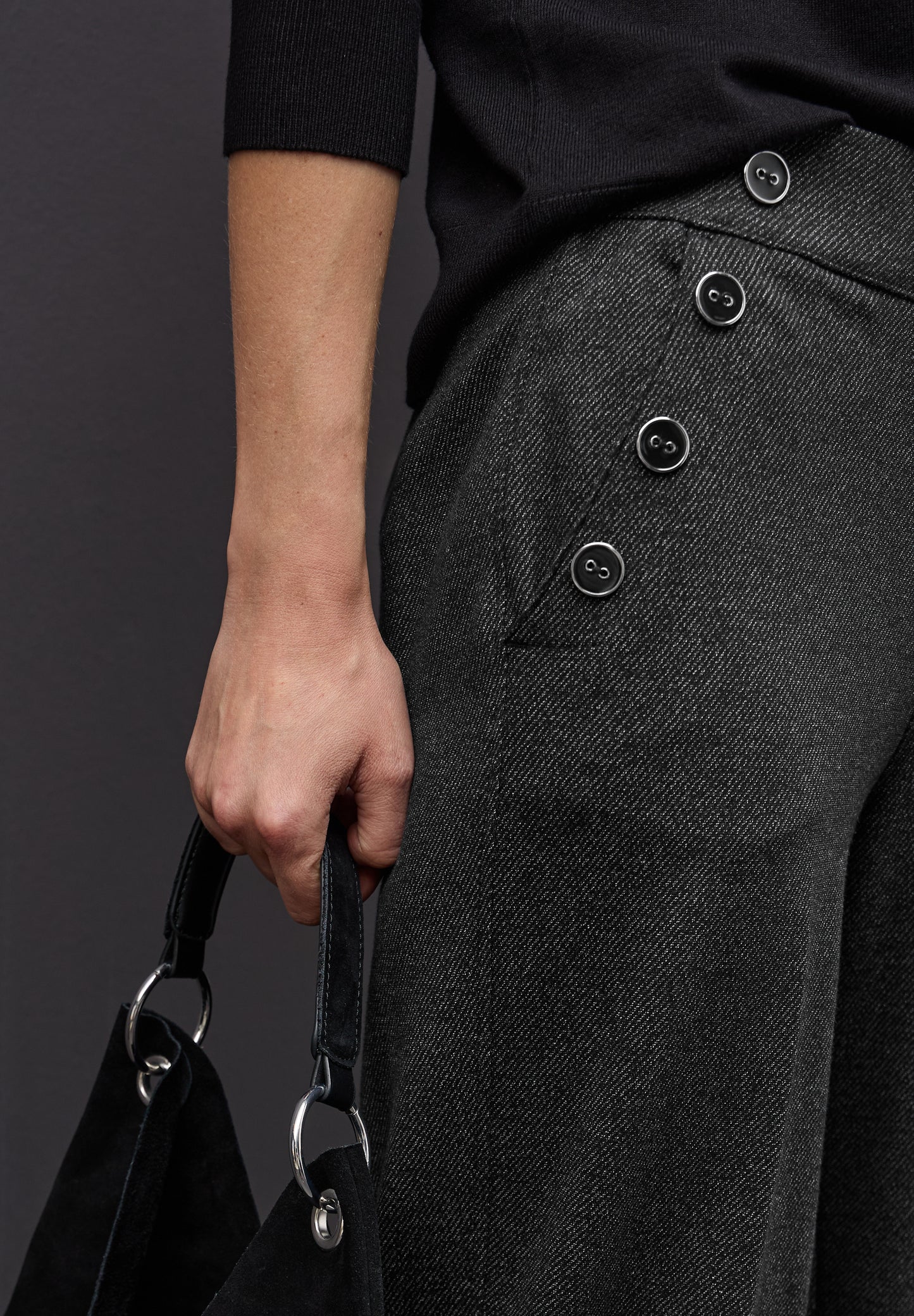 Street One Straight Leg Hose - Farbe: Black