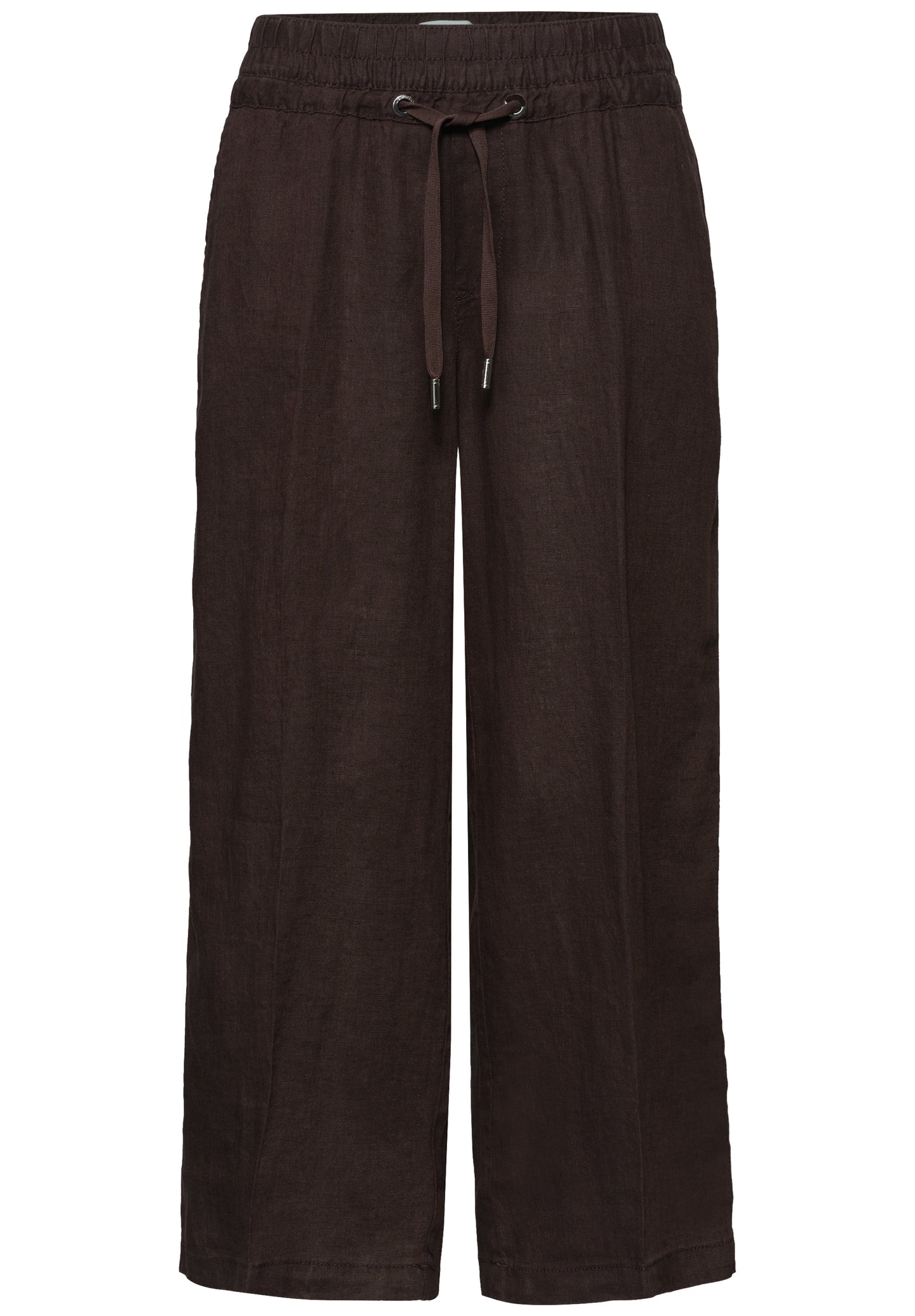 Street One - Wide Leg Hose im Loose Fit aus Leinen - Farbe: espresso brown