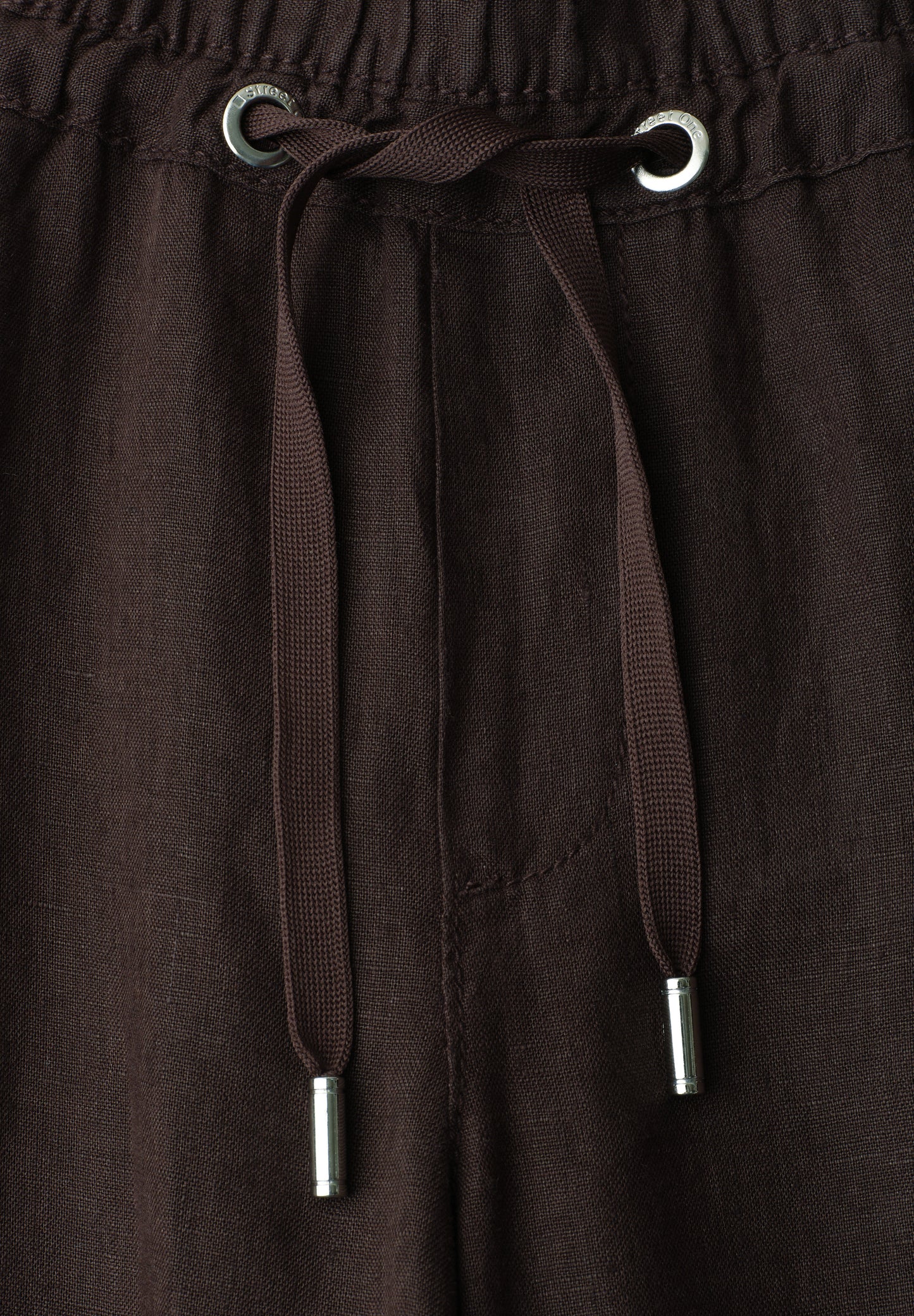 Street One - Wide Leg Hose im Loose Fit aus Leinen - Farbe: espresso brown