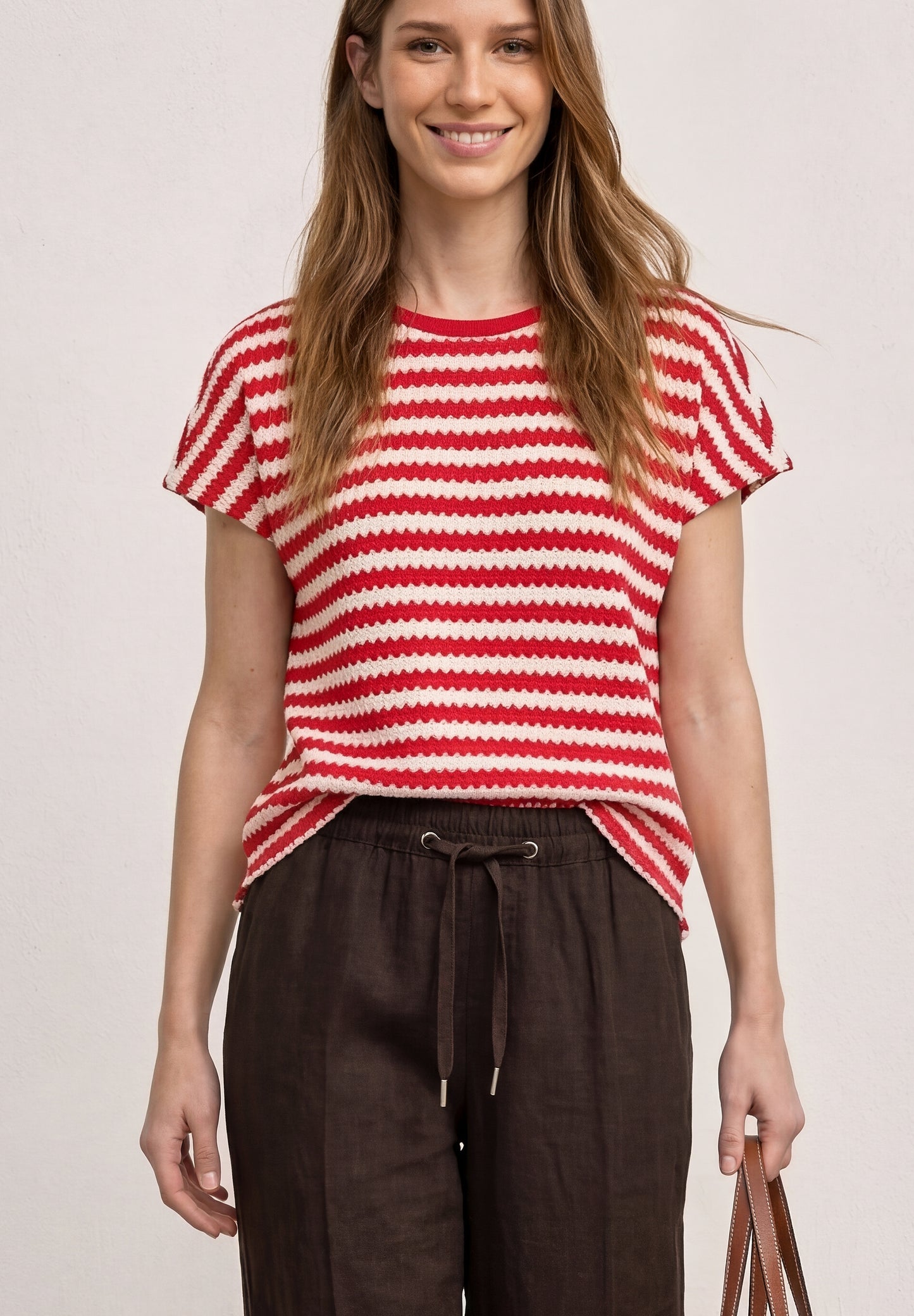 Street One - Wide Leg Hose im Loose Fit aus Leinen - Farbe: espresso brown