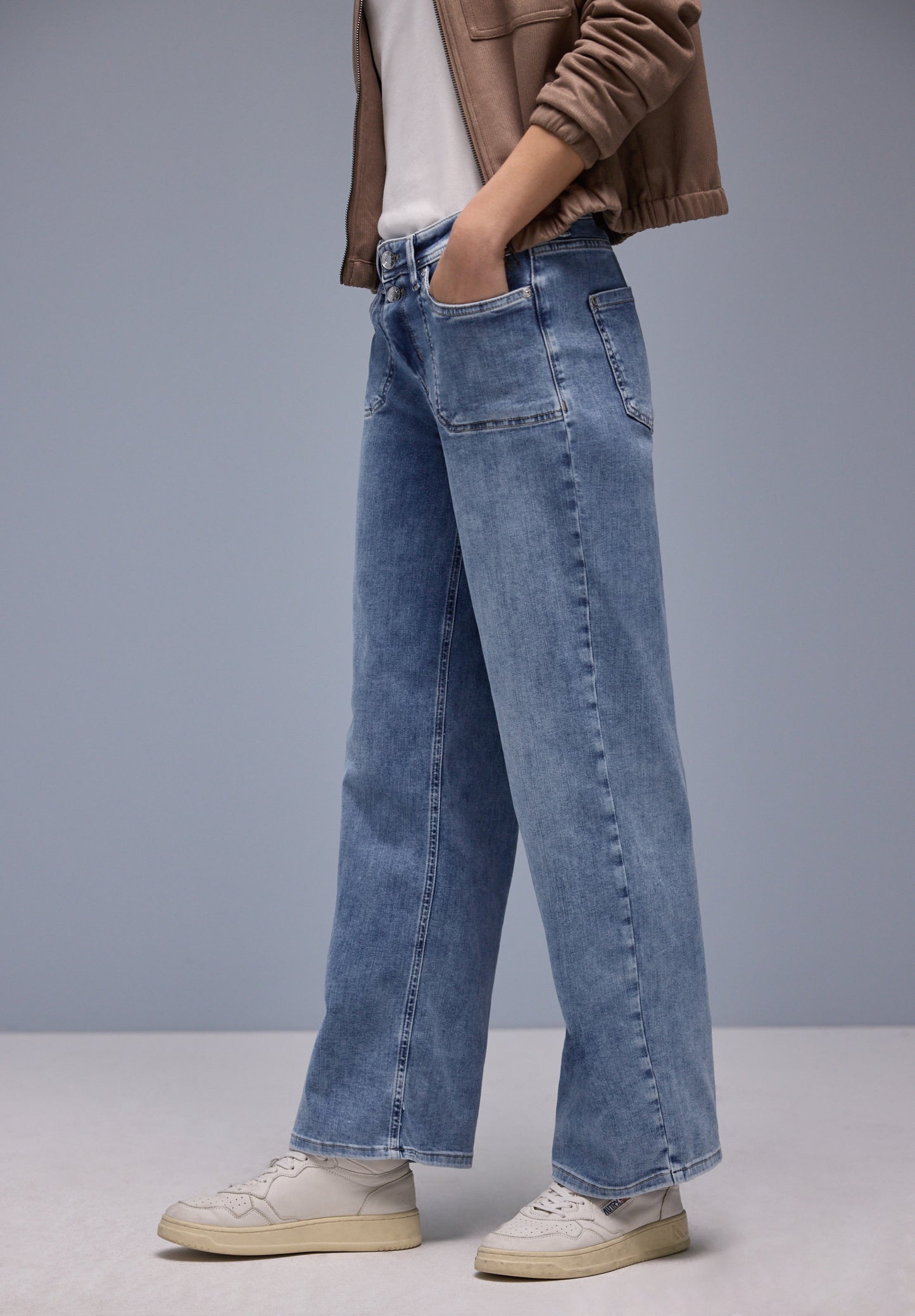 Street One - Wide Leg Jeans - Farbe: Light Blue Authentic