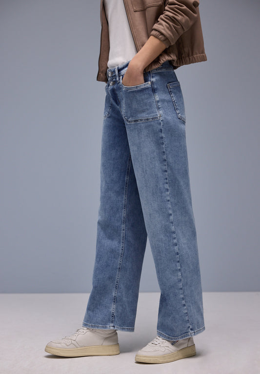 Street One - Wide Leg Jeans - Farbe: Light Blue Authentic
