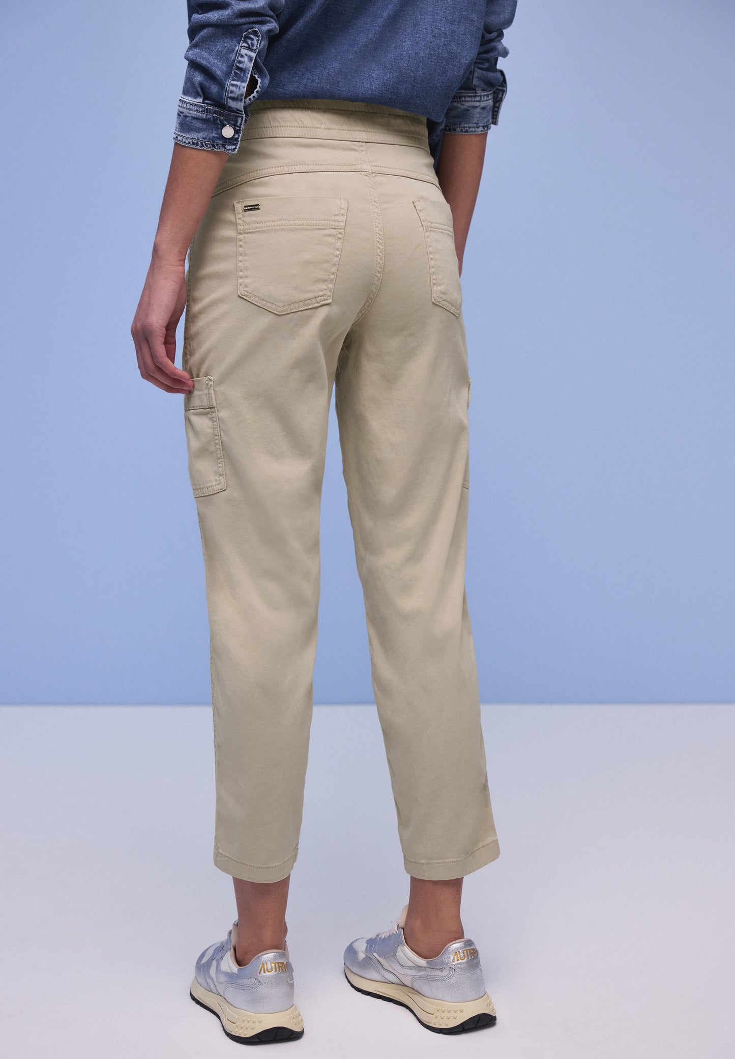 Street One Damen Cargo Joggpants Hose - cobble stone