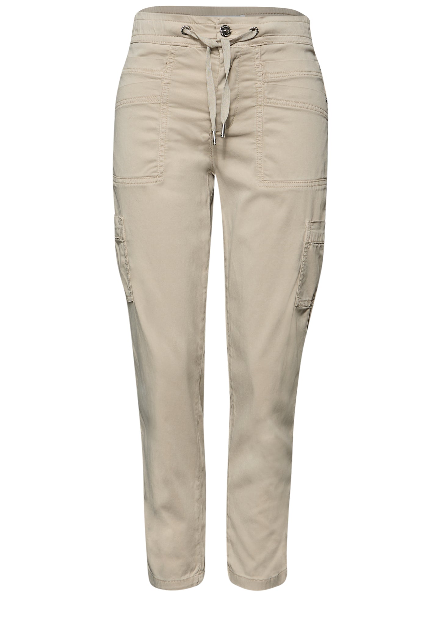 Street One Damen Cargo Joggpants Hose - cobble stone