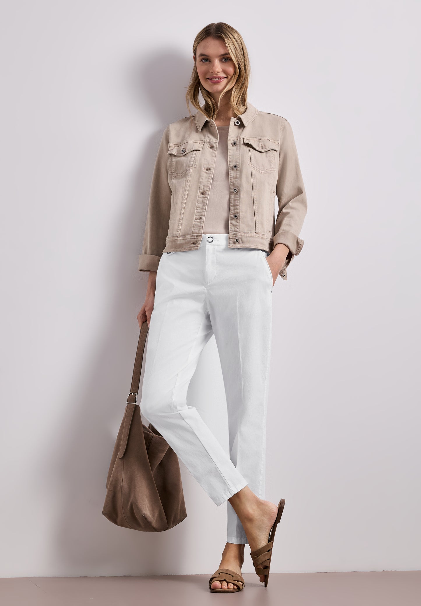 Street One - Chino Hose im Casual Fit - Farbe: off white