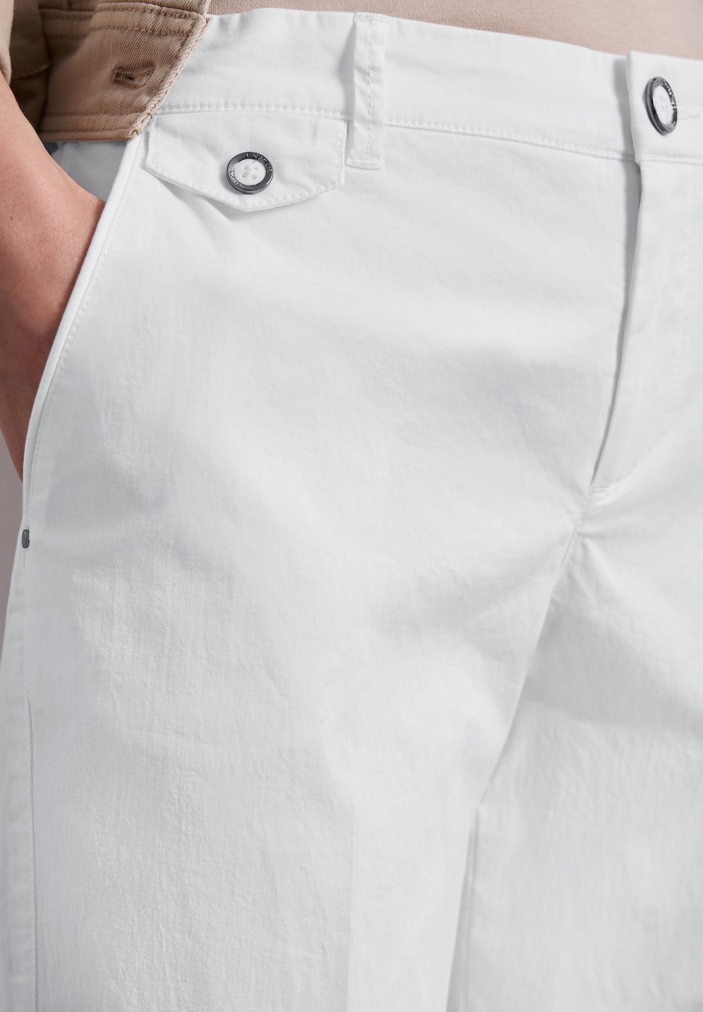 Street One - Chino Hose im Casual Fit - Farbe: off white