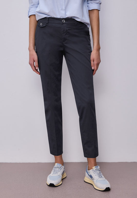 Street One - Chino im Casual Fit in Farbe: deep blue