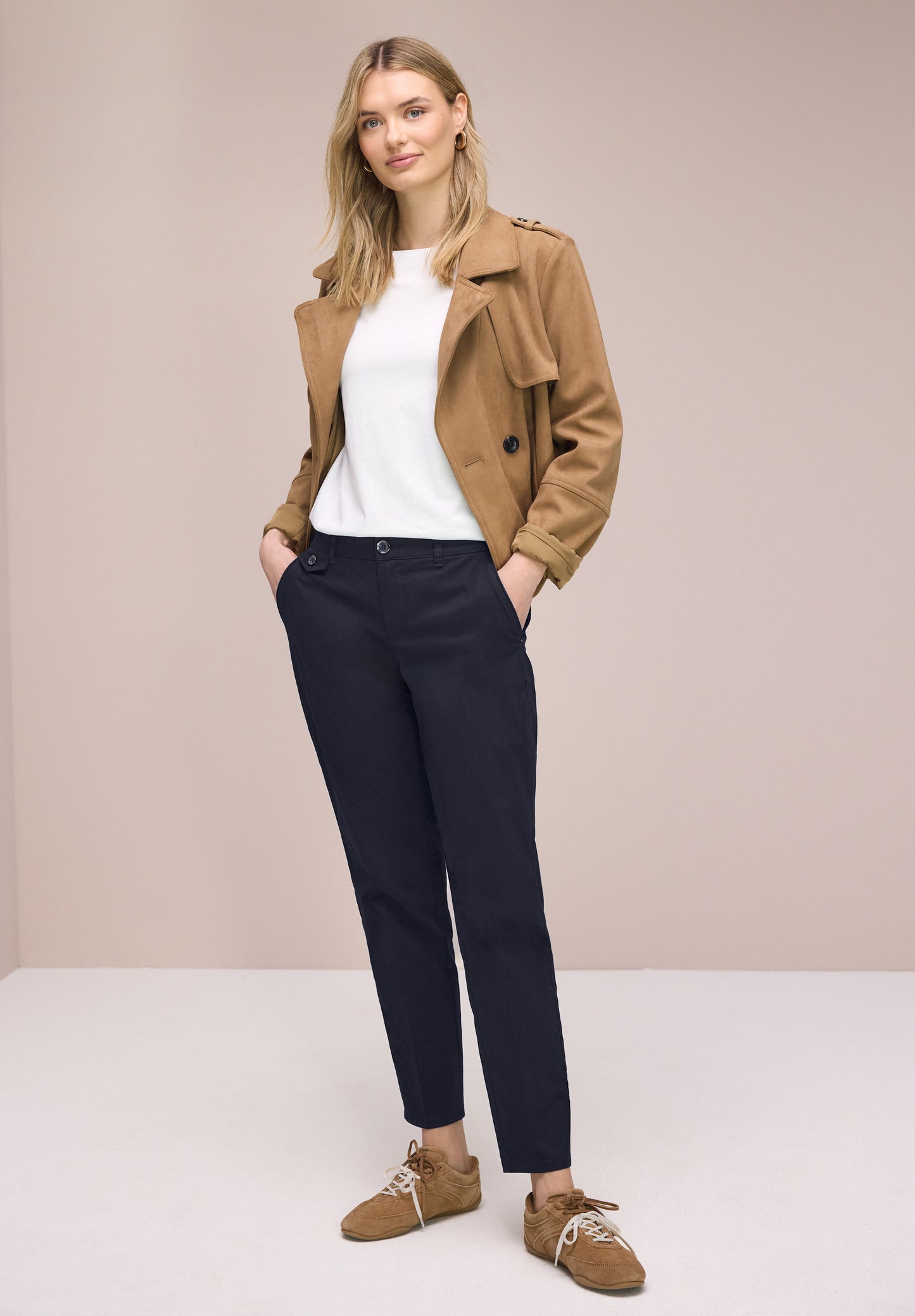 Street One - Chino im Casual Fit in Farbe: deep blue