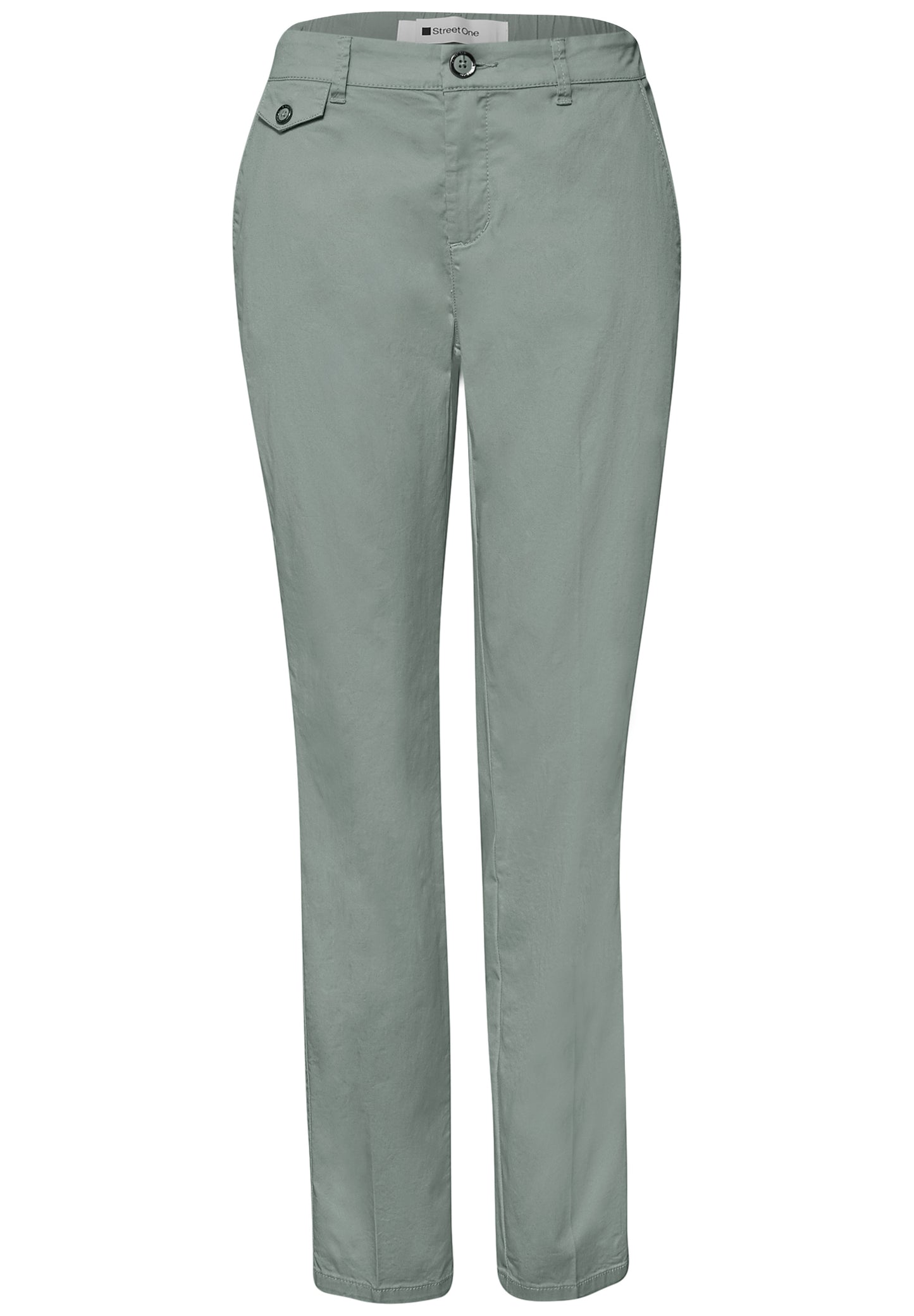 Street One - Chino im Casual Fit - Farbe: dark mint green