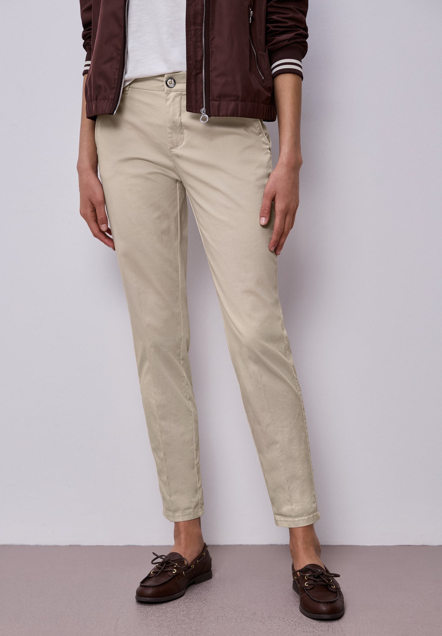 Street One - Chino im Casual Fit - Farbe: cobble stone
