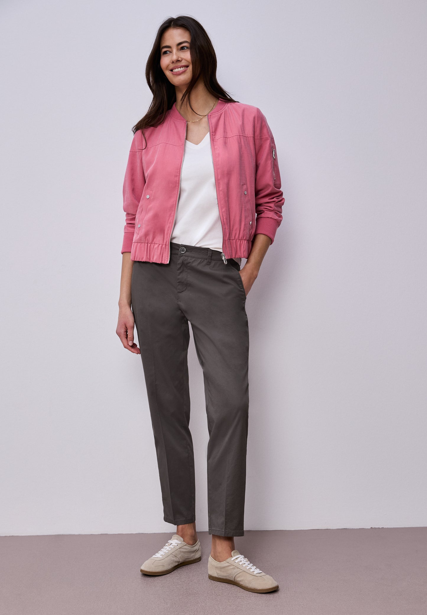 Street One - Chino im Casual Fit - Farbe: deep earth