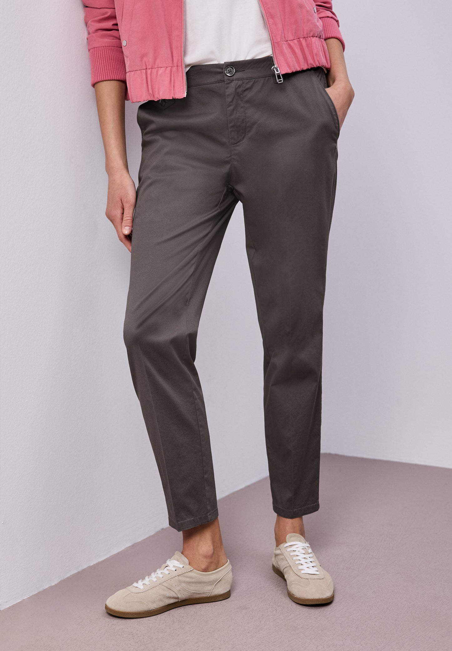 Street One - Chino im Casual Fit - Farbe: deep earth