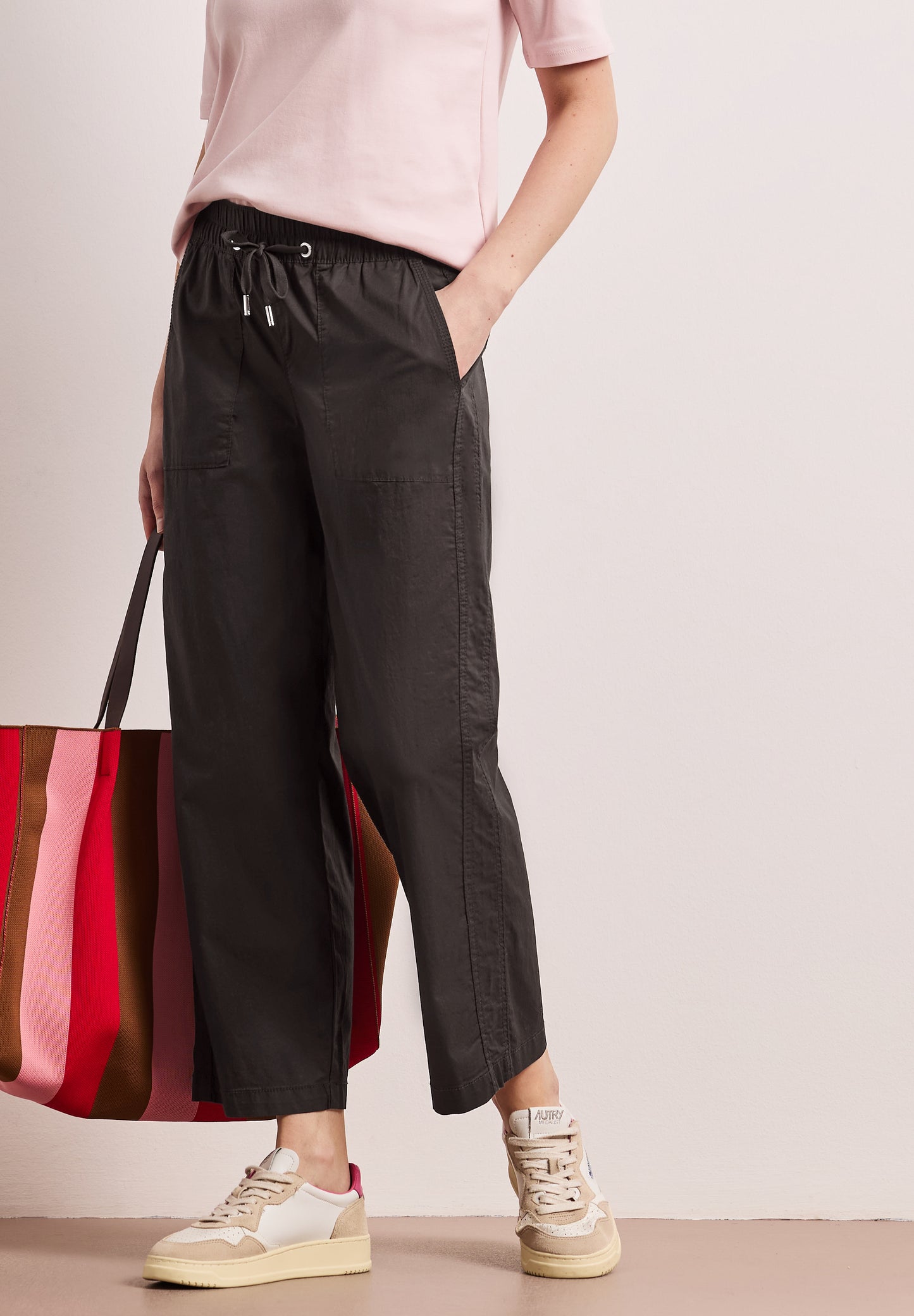 Street One - Straight Leg Hose in Hose Papertouchware - Farbe: deep earth